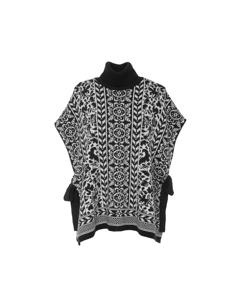 La DoubleJ High Neck Poncho La DoubleJ High Neck Poncho Black / White PUL0098KNI060VAR0167