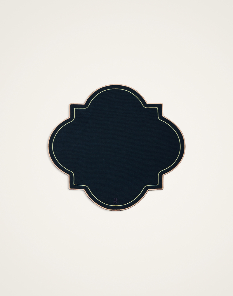 La DoubleJ Medallion Placemats Set Of 2 La DoubleJ Medallion Placemats Set Of 2 Solid Navy PMT0028ACR003SOLIDBU06