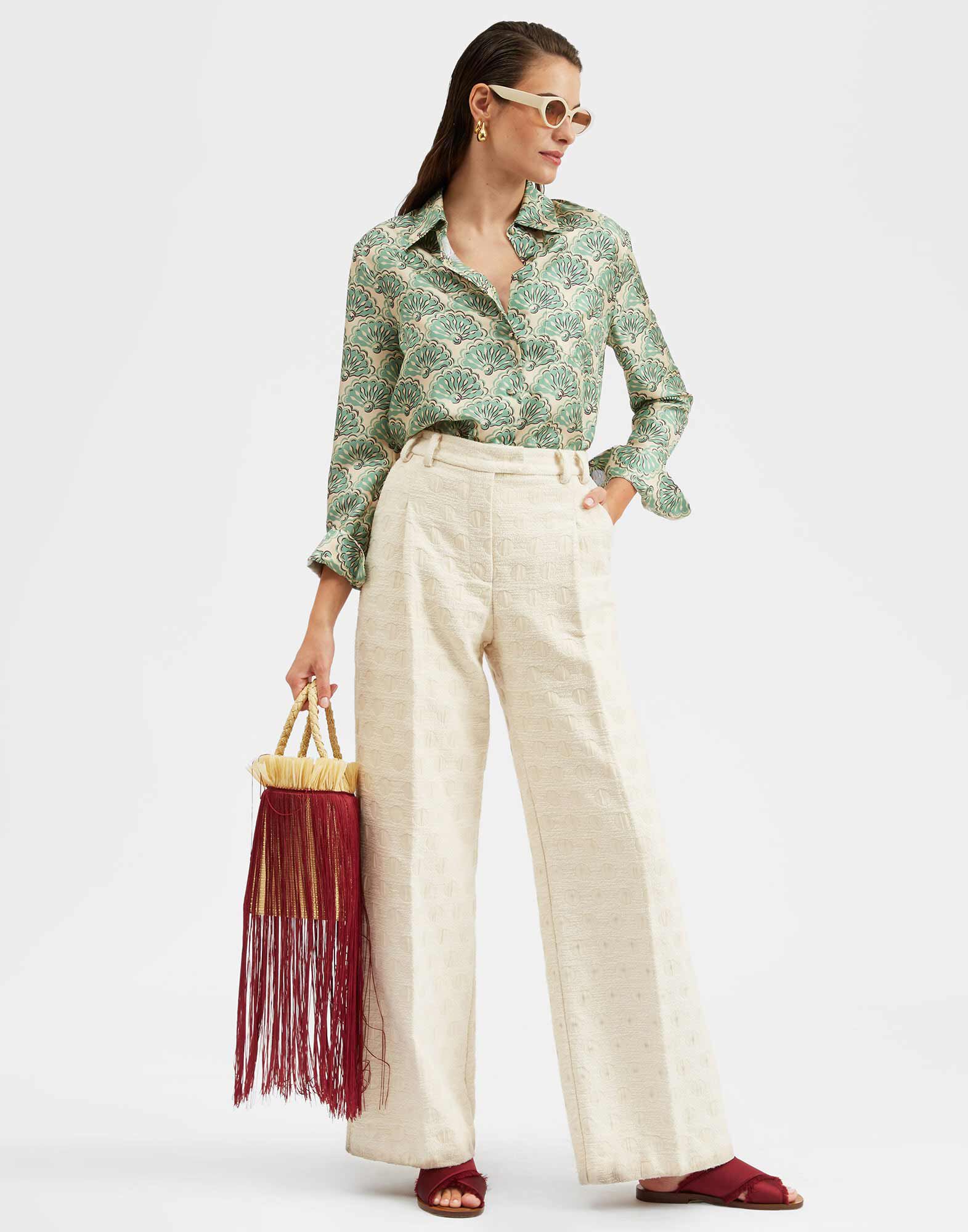 La DoubleJ Boy Shirt Fans Mint SHI0001SIL001FAN01GR11