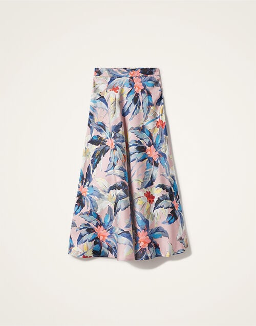 La DoubleJ Lungomare Skirt La DoubleJ Lungomare Skirt Maxi Tropicana Mauve SKI0089SIL001TRC01PU06