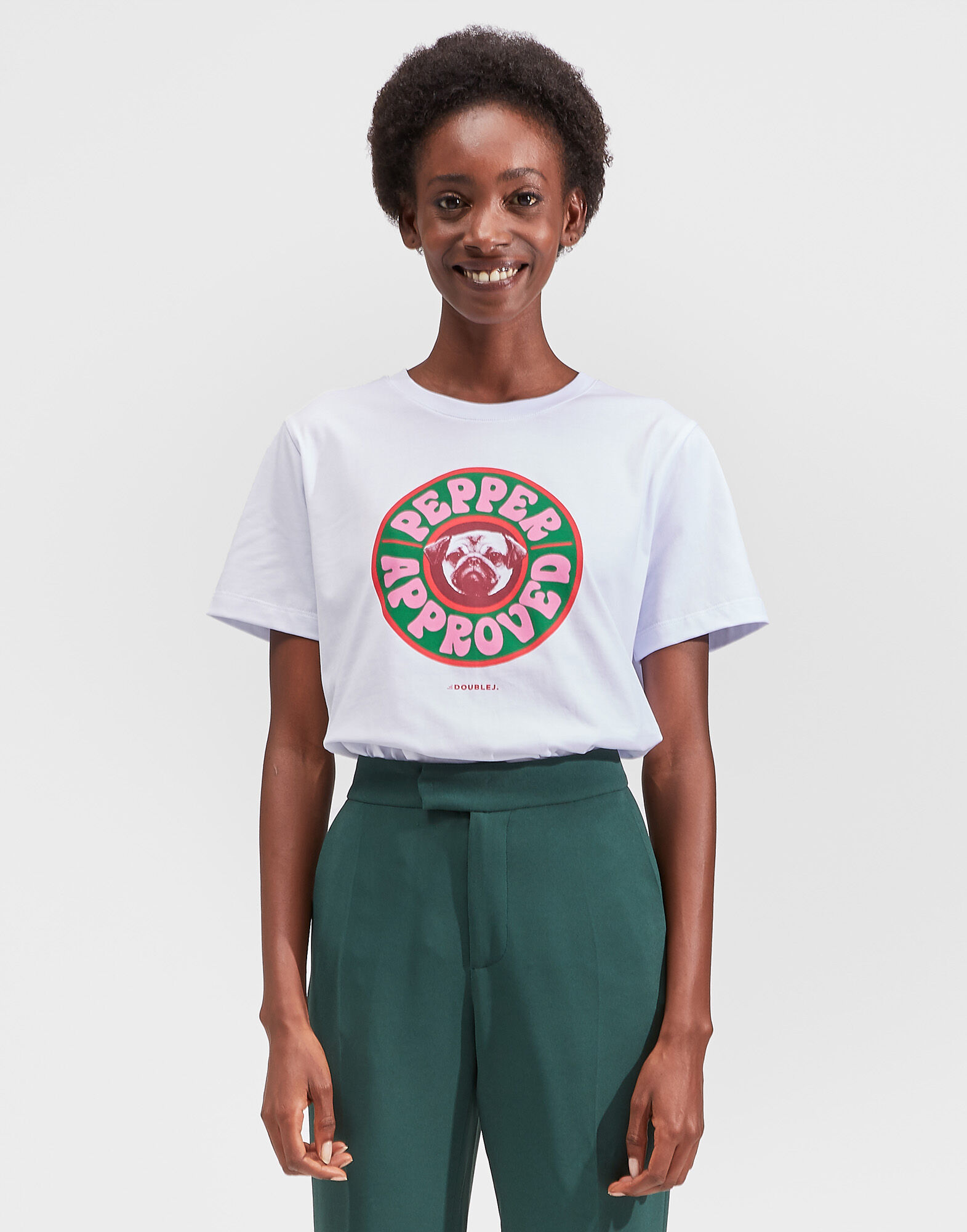 LaDoubleJ Slogan T-shirt Pepper Approved SHI0054JER010SLO0008