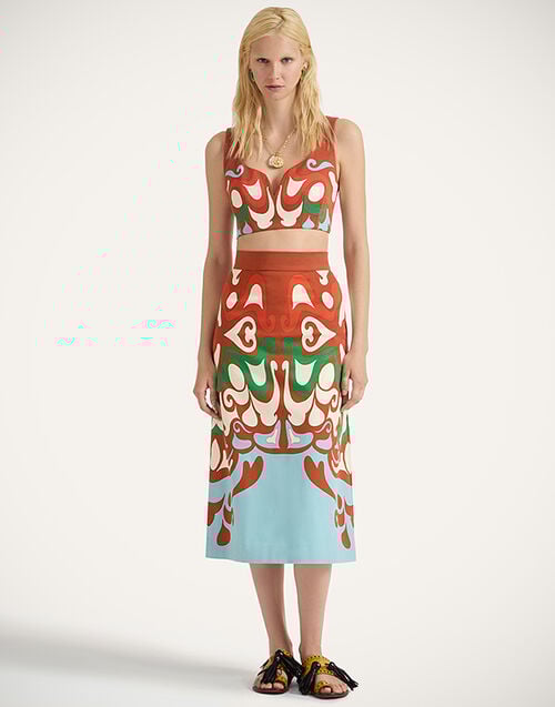 La DoubleJ Baia Skirt La DoubleJ Baia Skirt Phoenix Placée Light Blue SKI0081COT037PHO01BU01