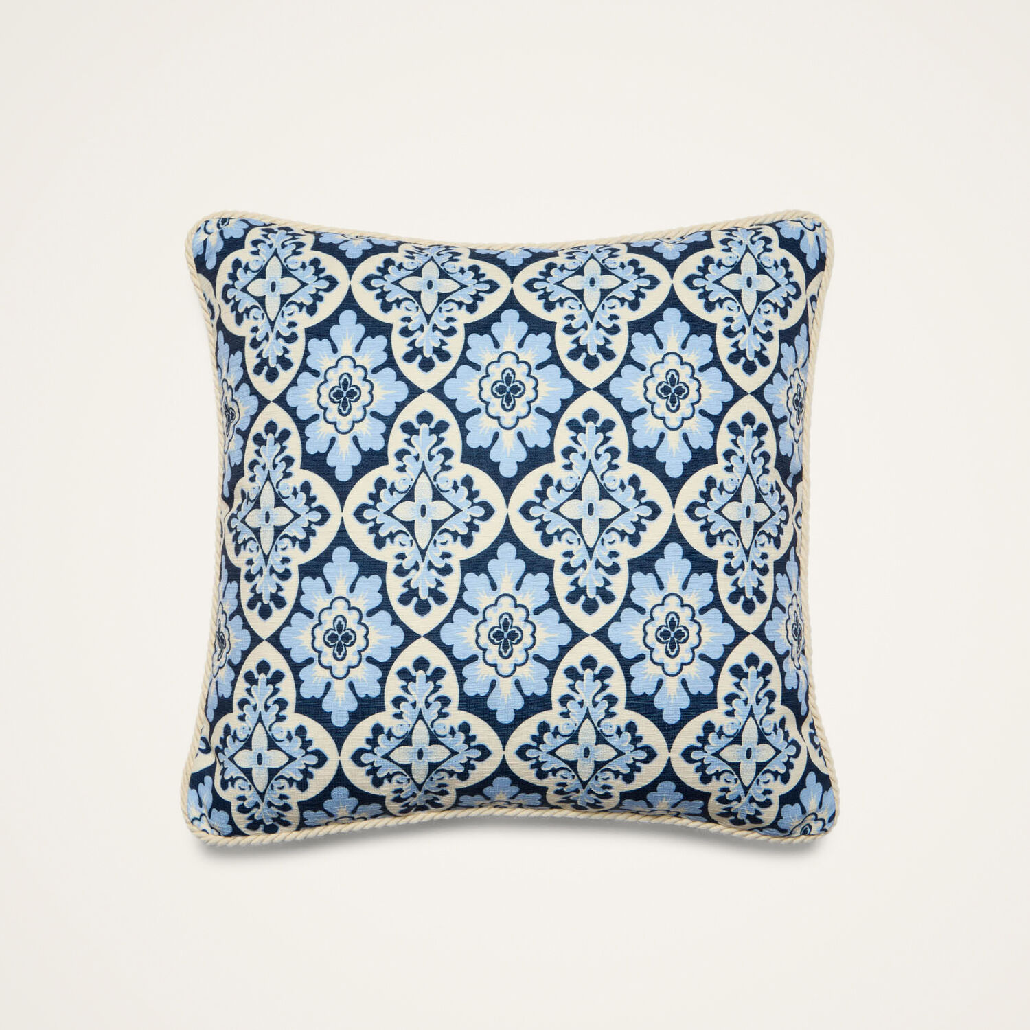 La Doublej Printed Cushion In Palazzo Blue