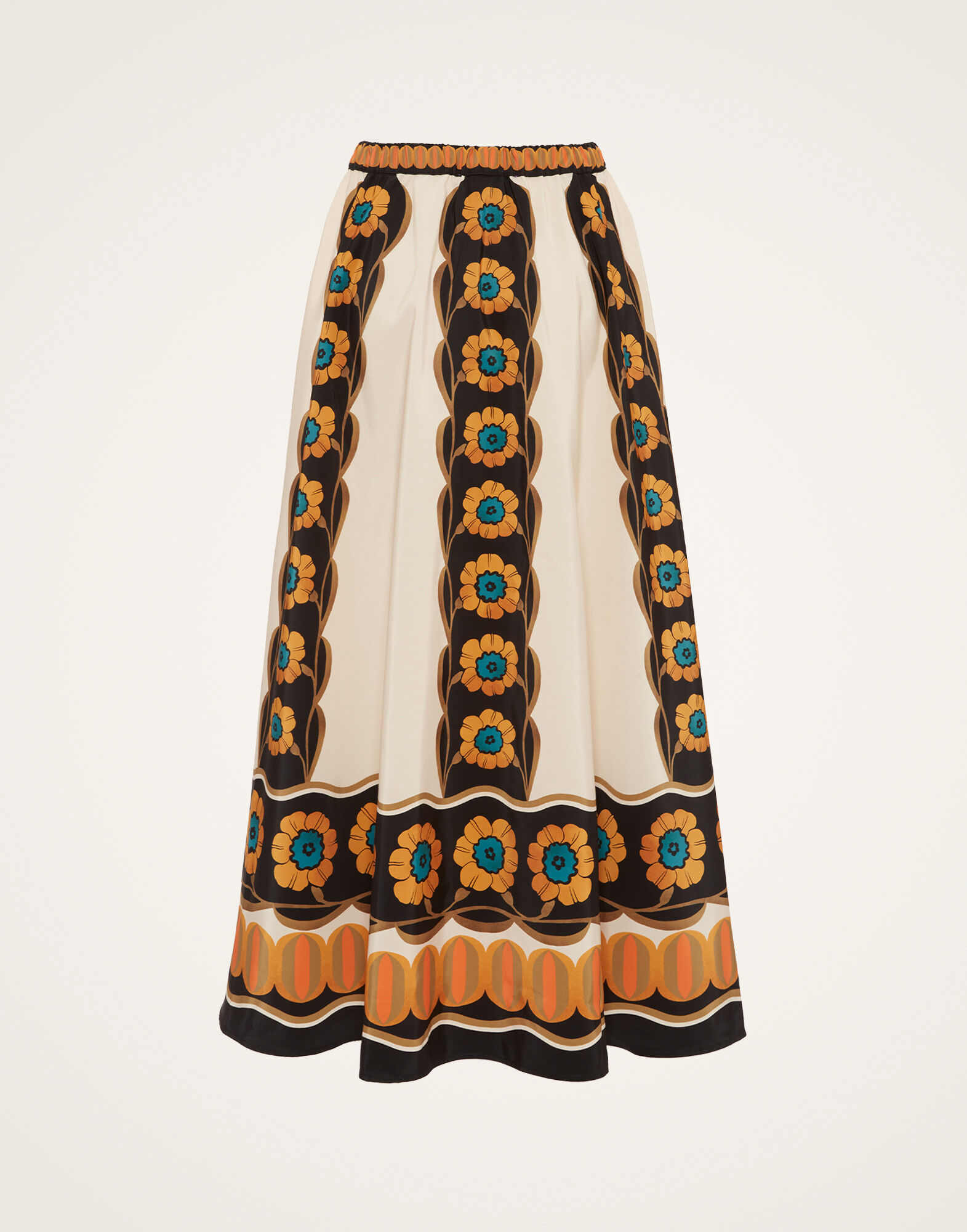 La DoubleJ Drawstring Skirt Daisychain Plac&eacute;e Orange SKI0106FAI002ROP04OR02