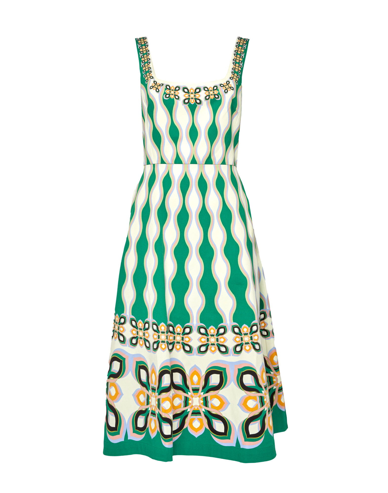 La DoubleJ Sophia Dress Macro Plates Placed Rosa DRE0448COT037MCP02PI01