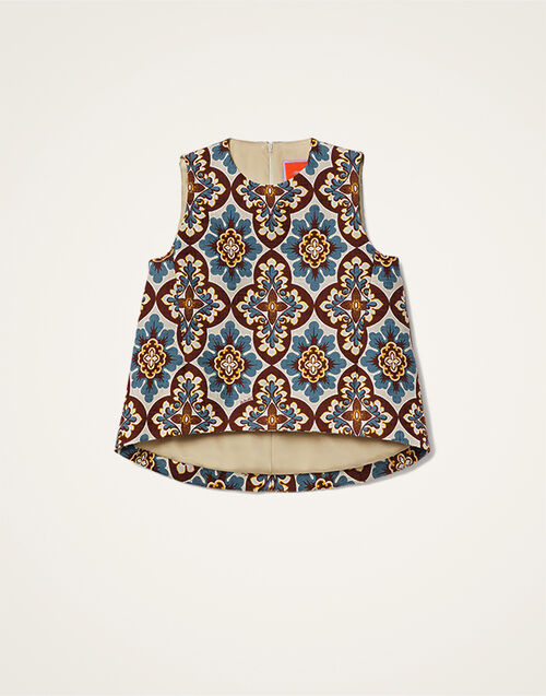 La DoubleJ La Scala Top Palazzo Chocolate TOP0016COT005PAL10BR07