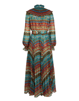La DoubleJ Nefertiti Midi Dress Giza Turquoise DRE0580CHF001GIZ01BU08