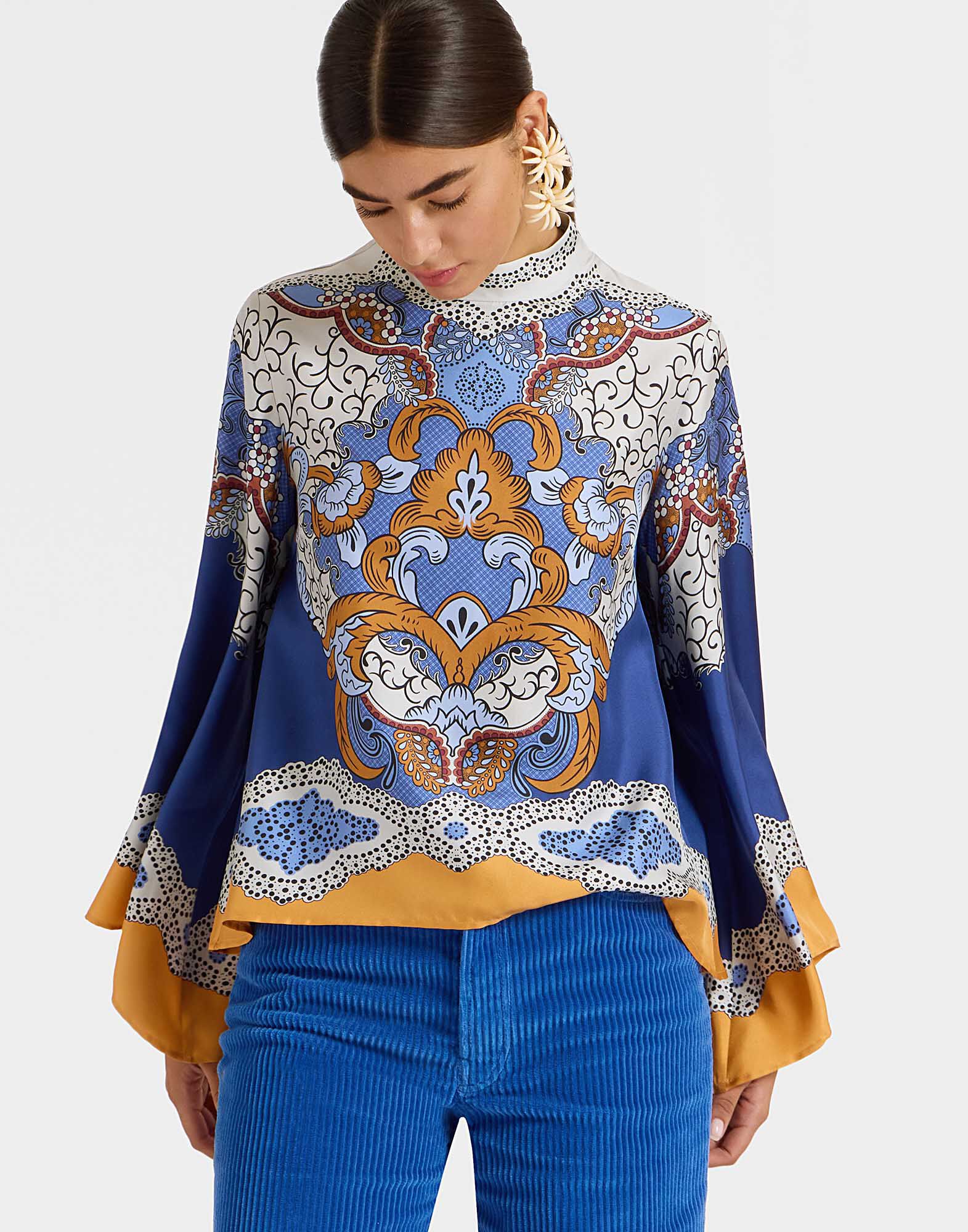 La DoubleJ Make An Exit Top Portal Plac&eacute;e Light Blue TOP0117SIL006POR02BU01