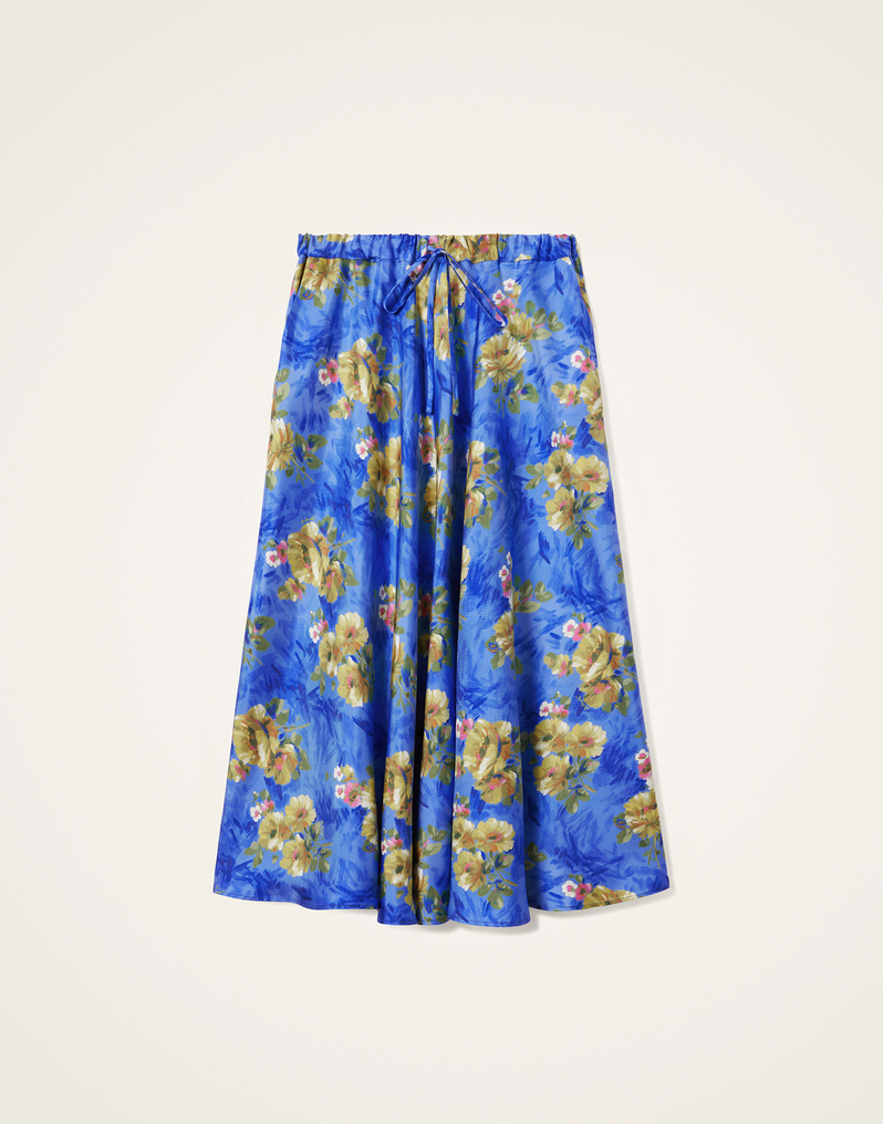 La DoubleJ Drawstring Skirt La DoubleJ Drawstring Skirt Riptide Light Blue SKI0098SIL001RIP01BU01