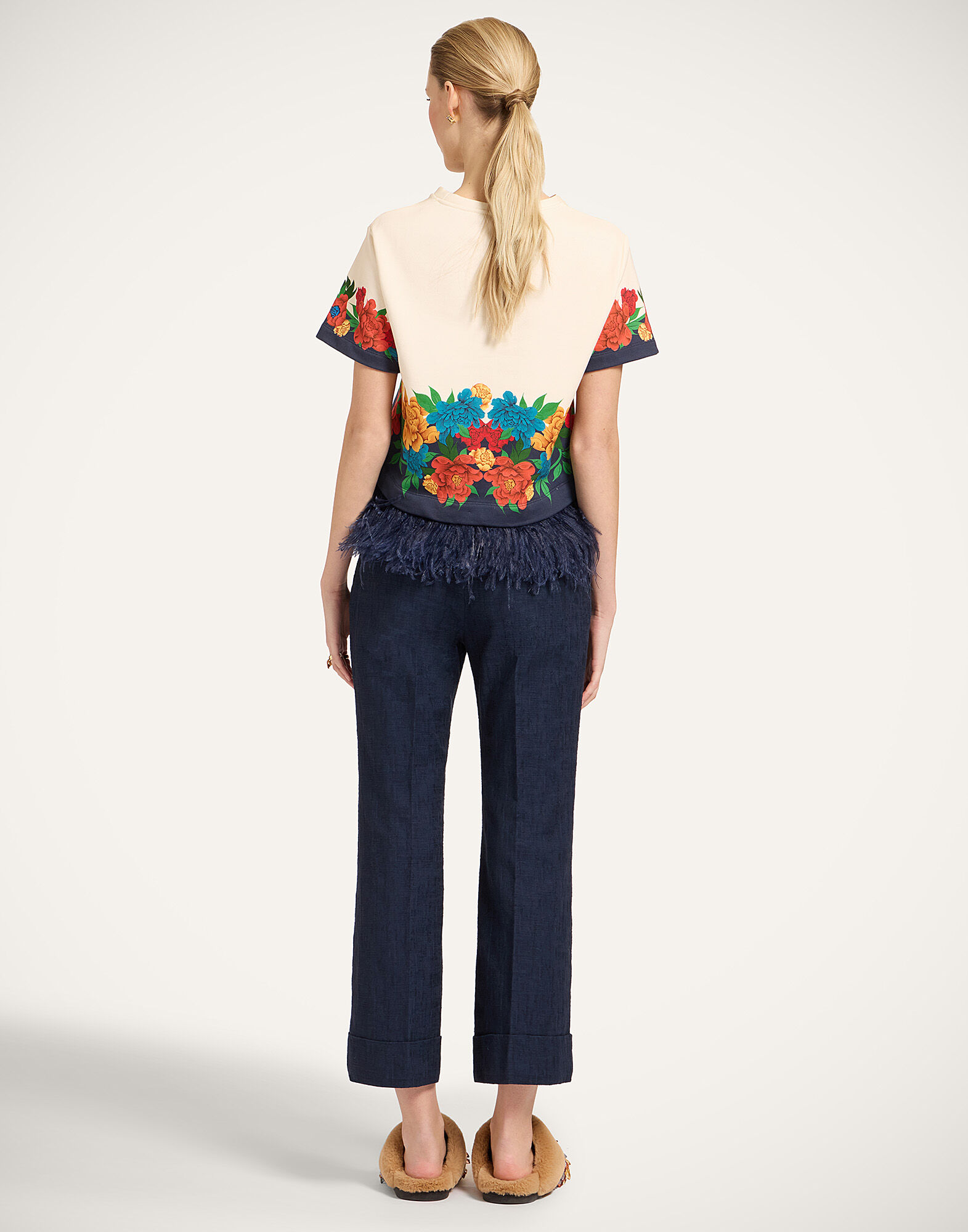 La DoubleJ Hendrix Pants Solid Midnight Blue TRO0014COT005SOLIDBU04