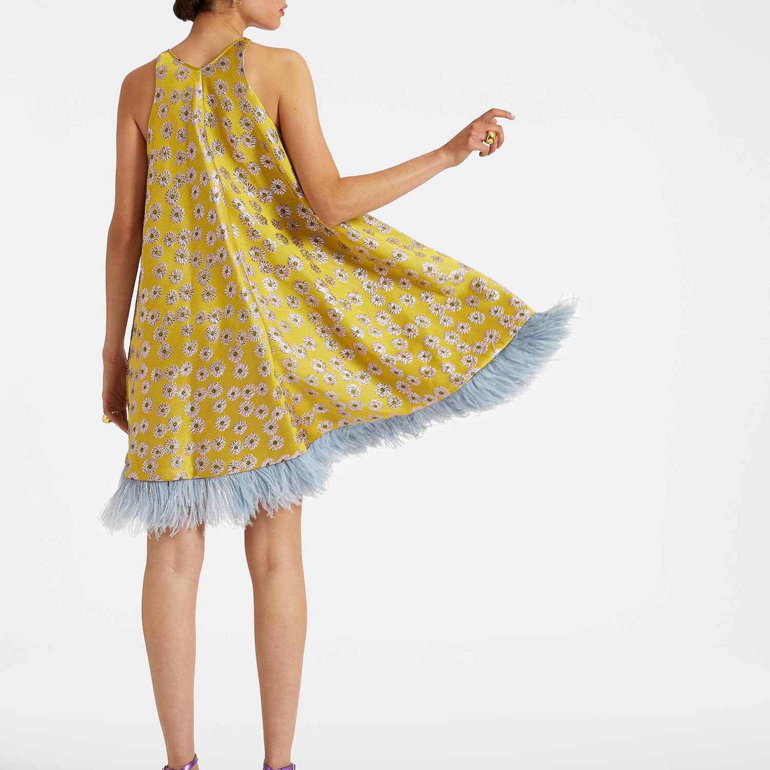  La Doublej Dresses Women - La Fenice Mini Dress Margarita L 41%polyester 36%cotton 8%metal 7%silk 5%polyammide 3%ostrich Feathers 