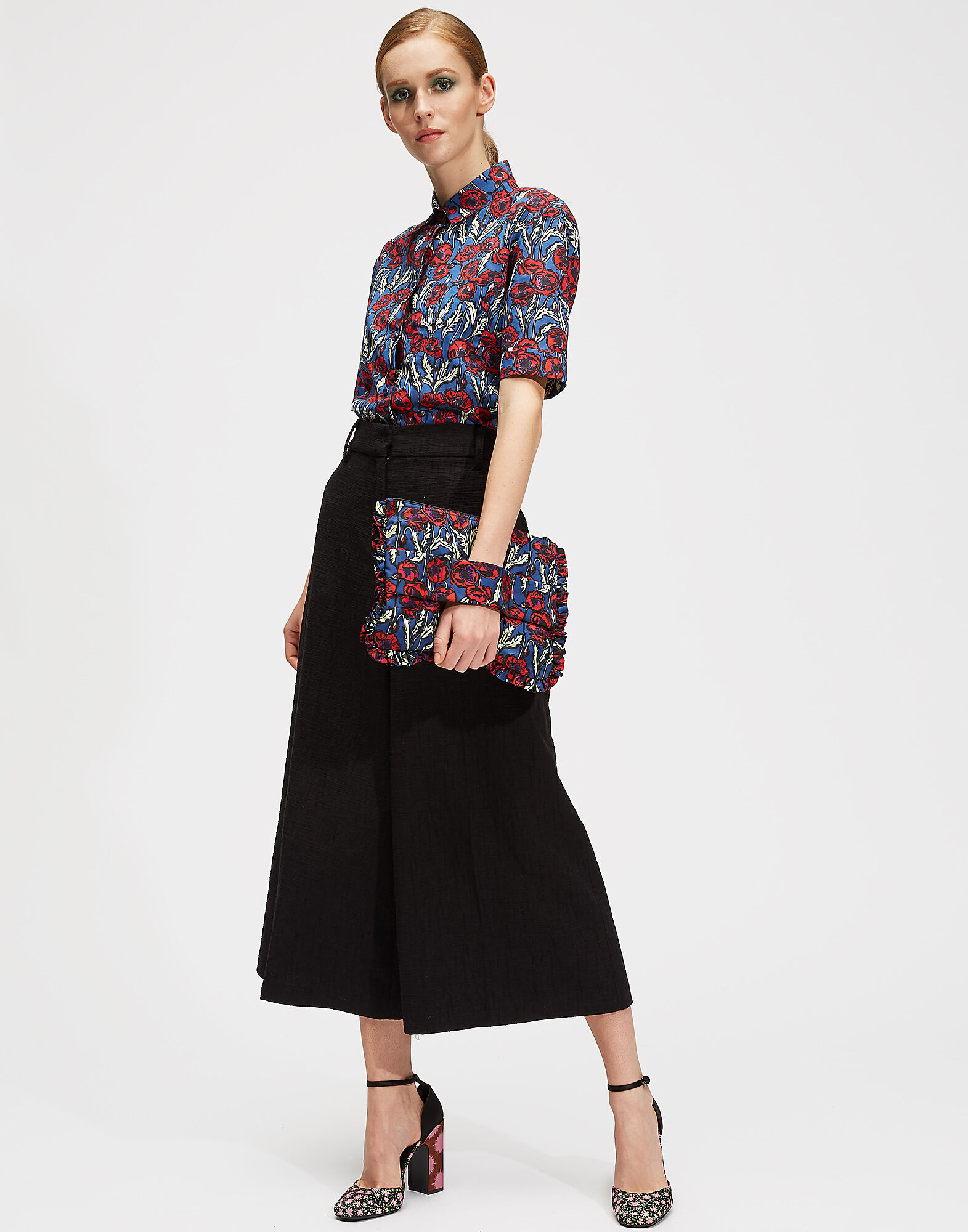 LaDoubleJ Coulotte Pants Solid Black TRO0027COT005BLA0001