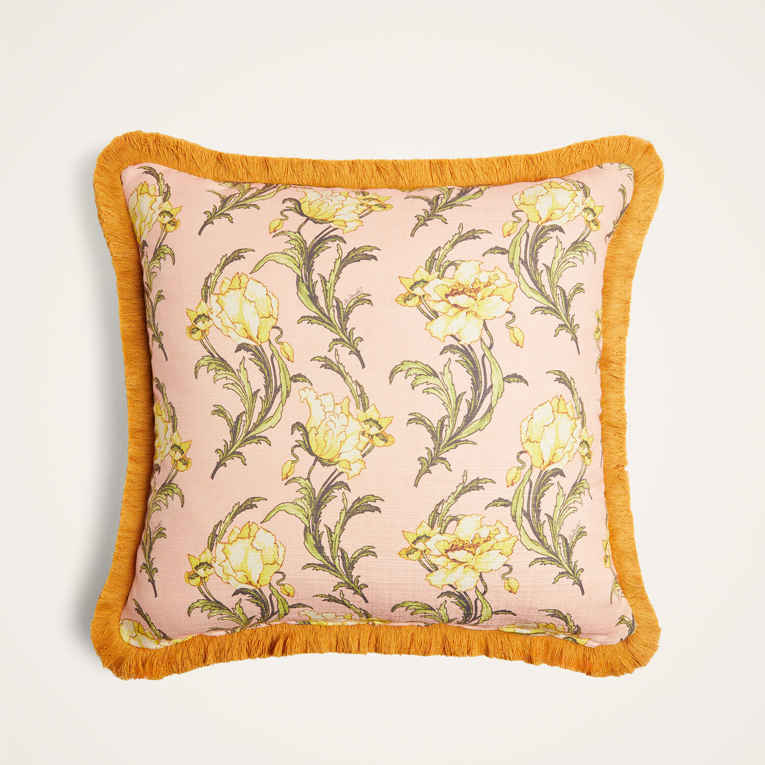  La Doublej Cushions & Poufs Gend - Outdoor Cushion (60x60) Nymph Bloom Fiesole Green One Size 100% Polyester 