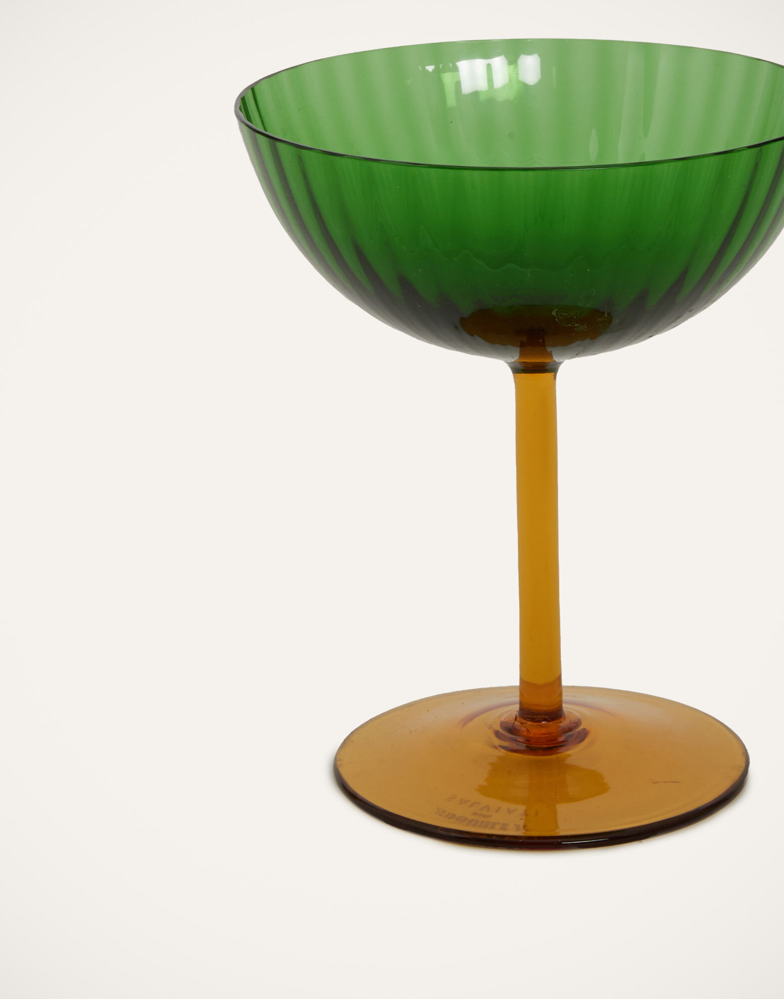 La DoubleJ Champagne Coupe Set of 2 Verde GLA0012MUR001GRE0008