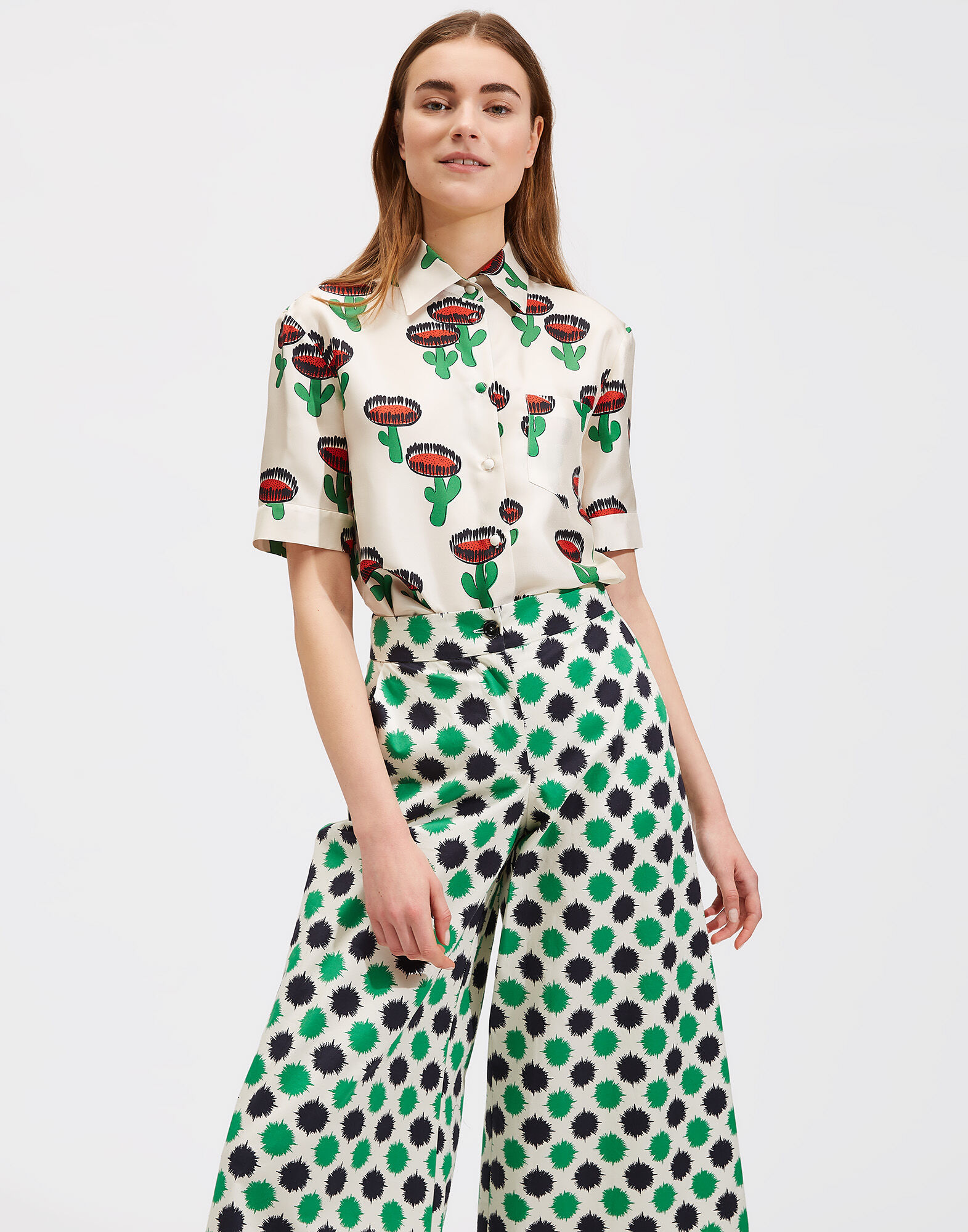 LaDoubleJ Clerk Shirt Chirpy Cactus SHI0020SIL001CHI0001