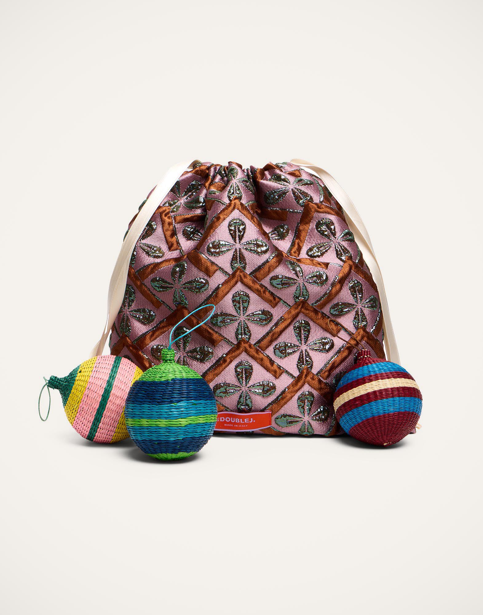 La DoubleJ Holiday Baubles Set Of 3 Multicolor OTS0024RAF010MUL60MU03