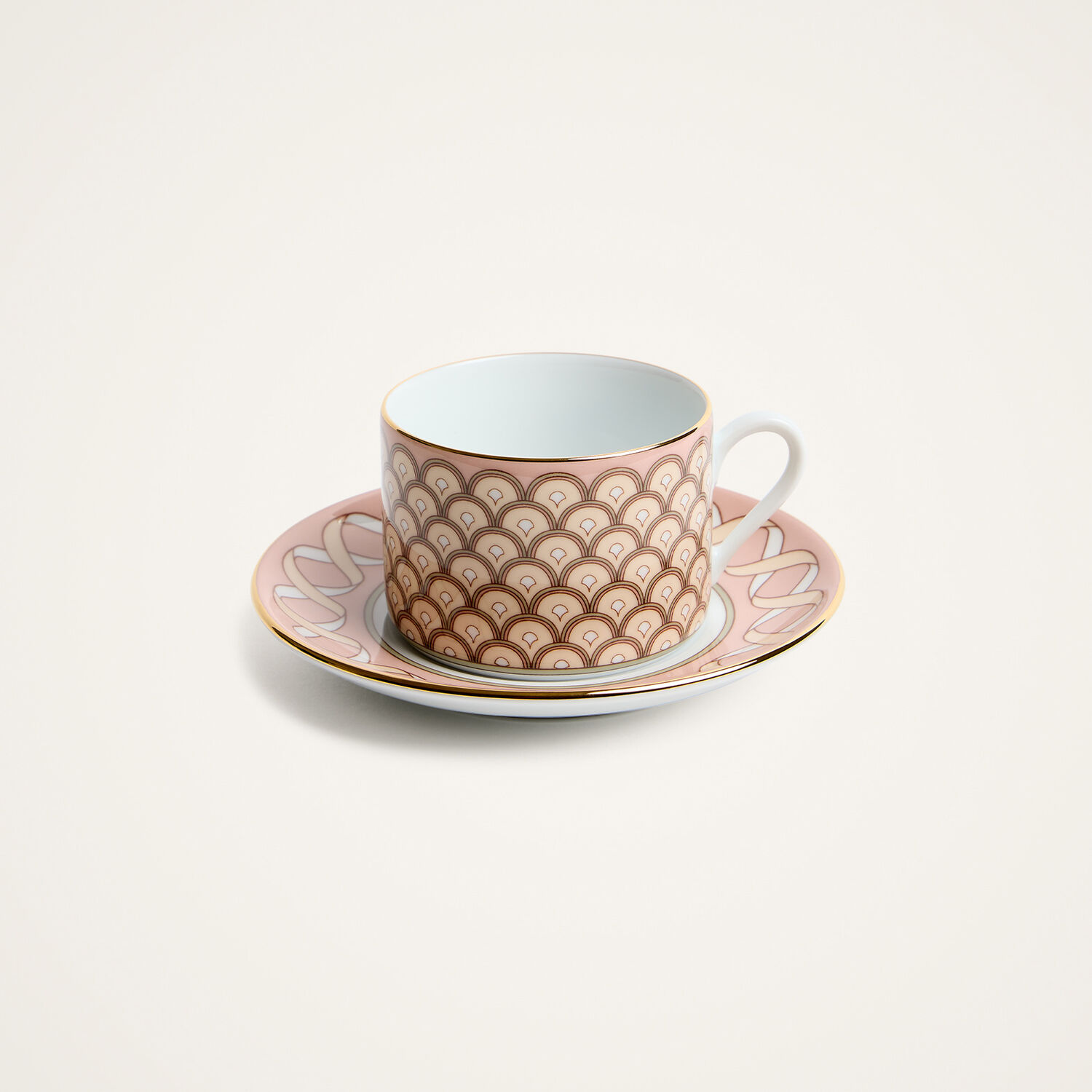 La Doublej Impero Tea Cup Set Of 2 In Odysseus Dusty Pink