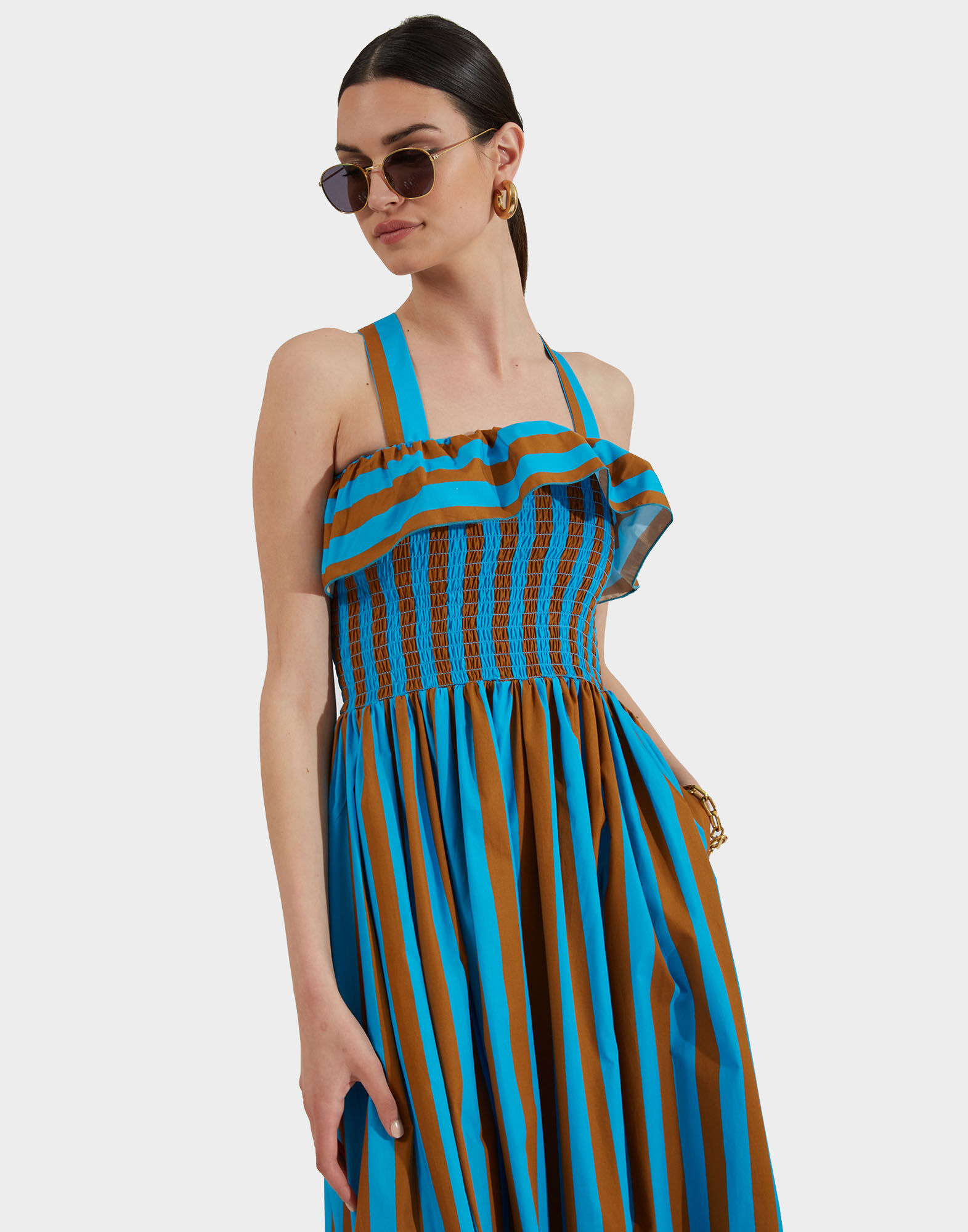 La DoubleJ Sunkissed Dress Riviera Turchese DRE0478COT039RIV02BU08