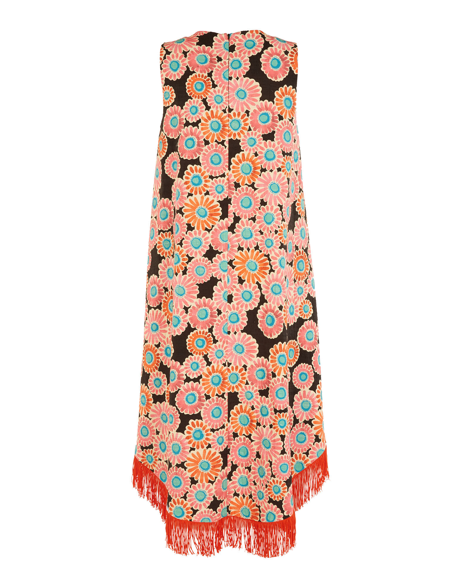 La DoubleJ La Scala High Dress (With Fringes) Crazy Daisy Black DRE0366COT005DAY0002