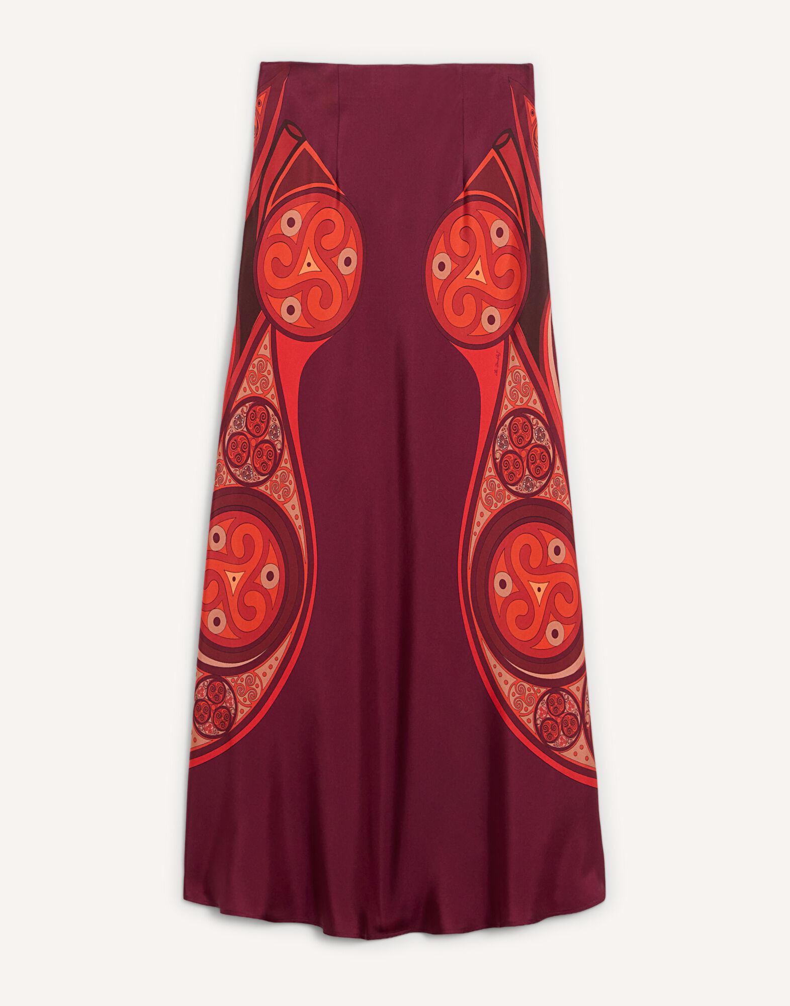 La DoubleJ Sleek Skirt Alchemy Plac&eacute;e Dark Red SKI0127SIL017ALC03RE40