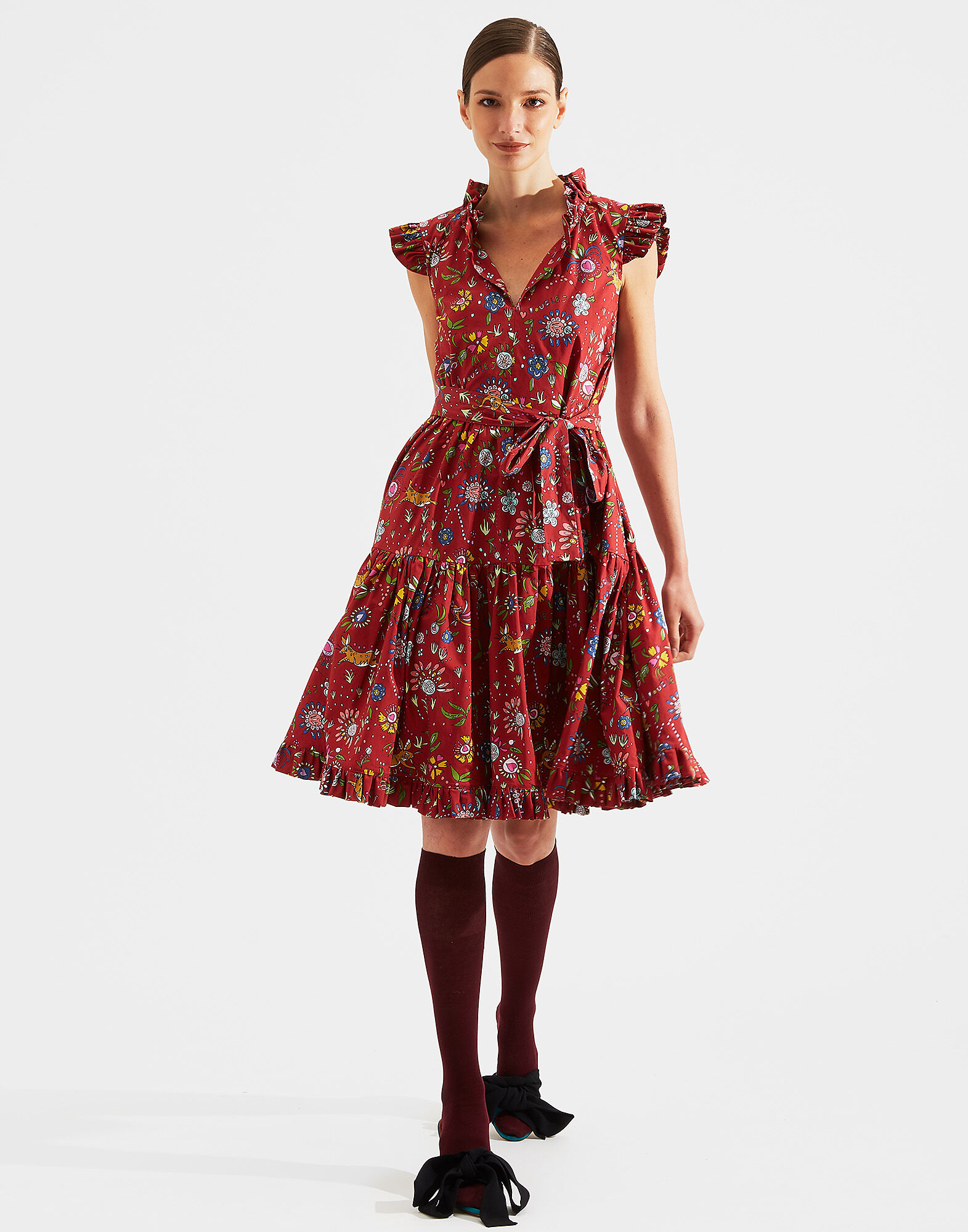 LaDoubleJ Short And Sassy Dress Babe Bordeaux DRE0003COT001BAB0004