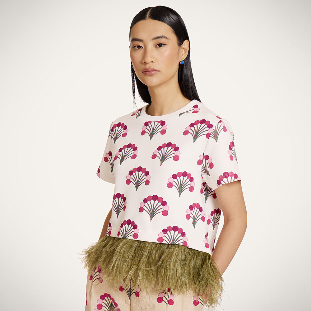 La DoubleJ La Scala Tee Florette Ecru TSH0026JER039FLO05BR05