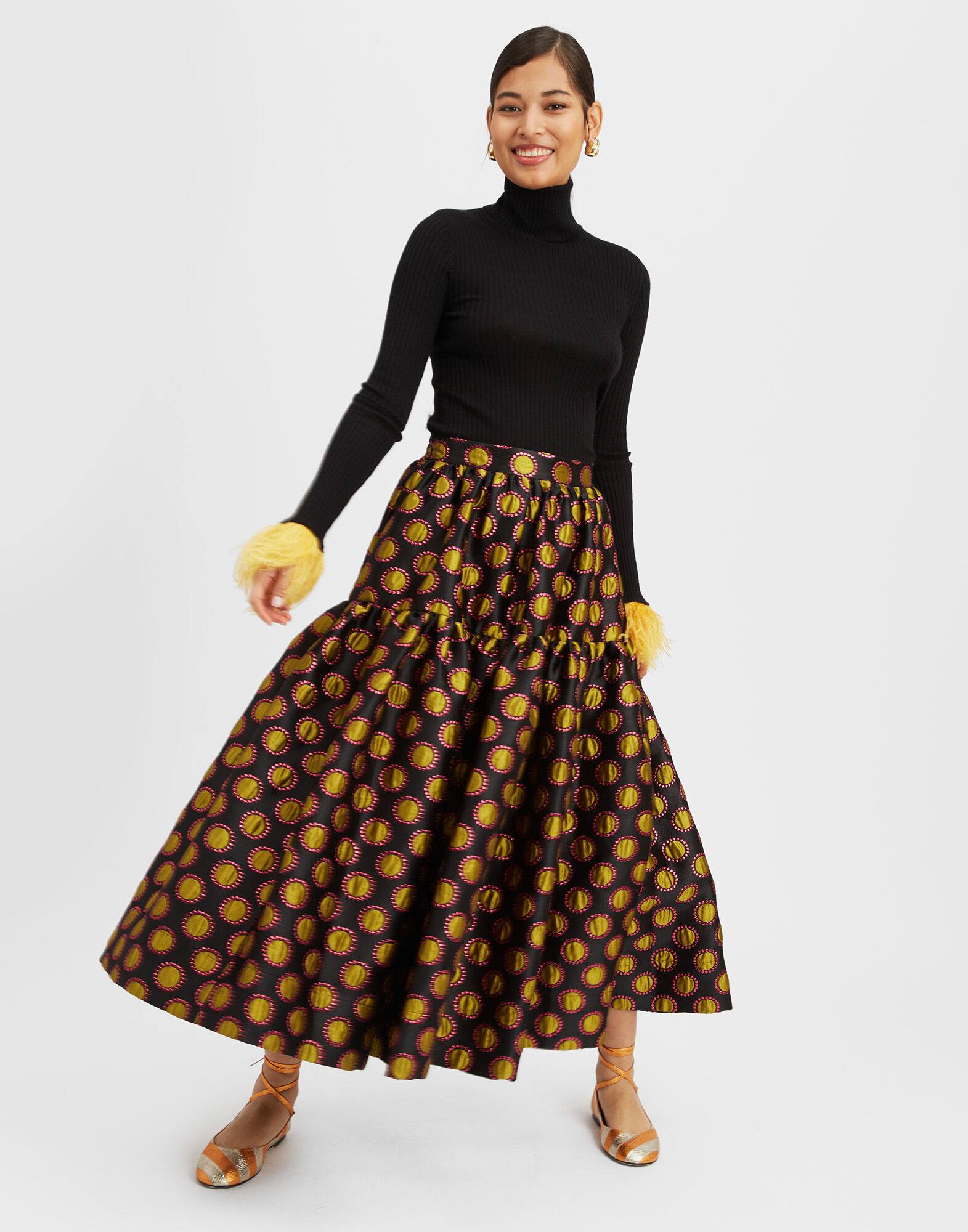 Oscar Skirt in Winter Sun Black for Women | La DoubleJ