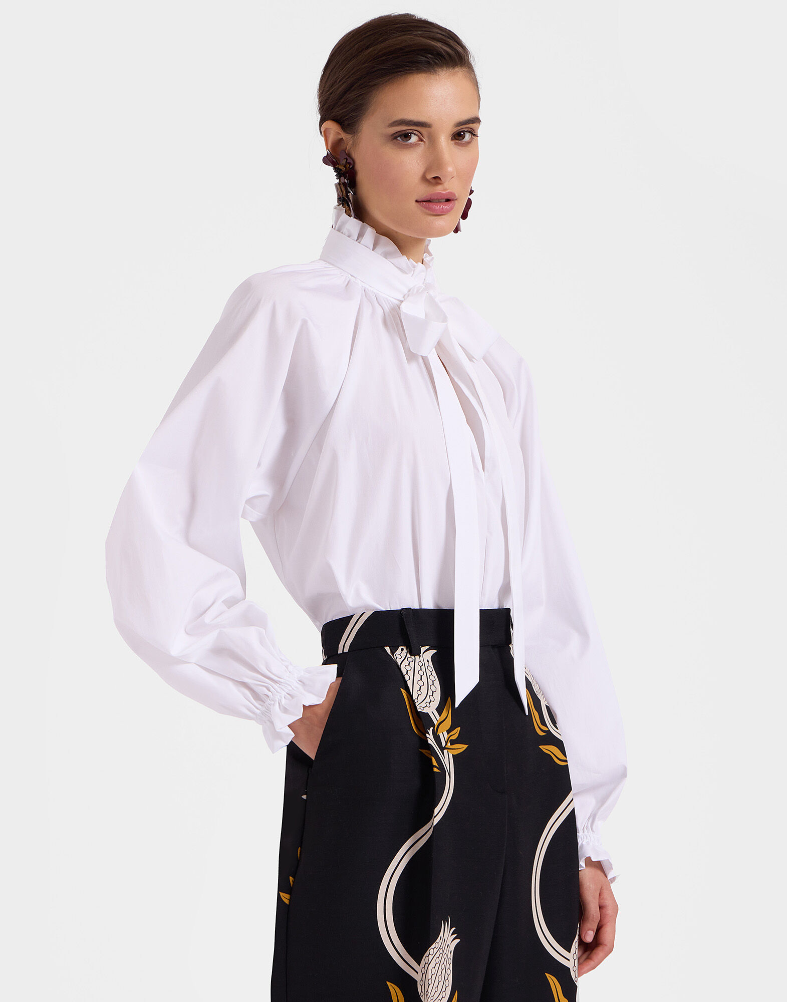 Cerere Blouse in Solid White for Women | La DoubleJ
