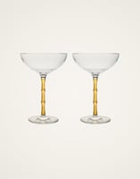 La DoubleJ Bamboo Coupe Set Of 2 La DoubleJ Bamboo Coupe Set Of 2 Solid Amber GLA0047GLS002SOLIDYE10