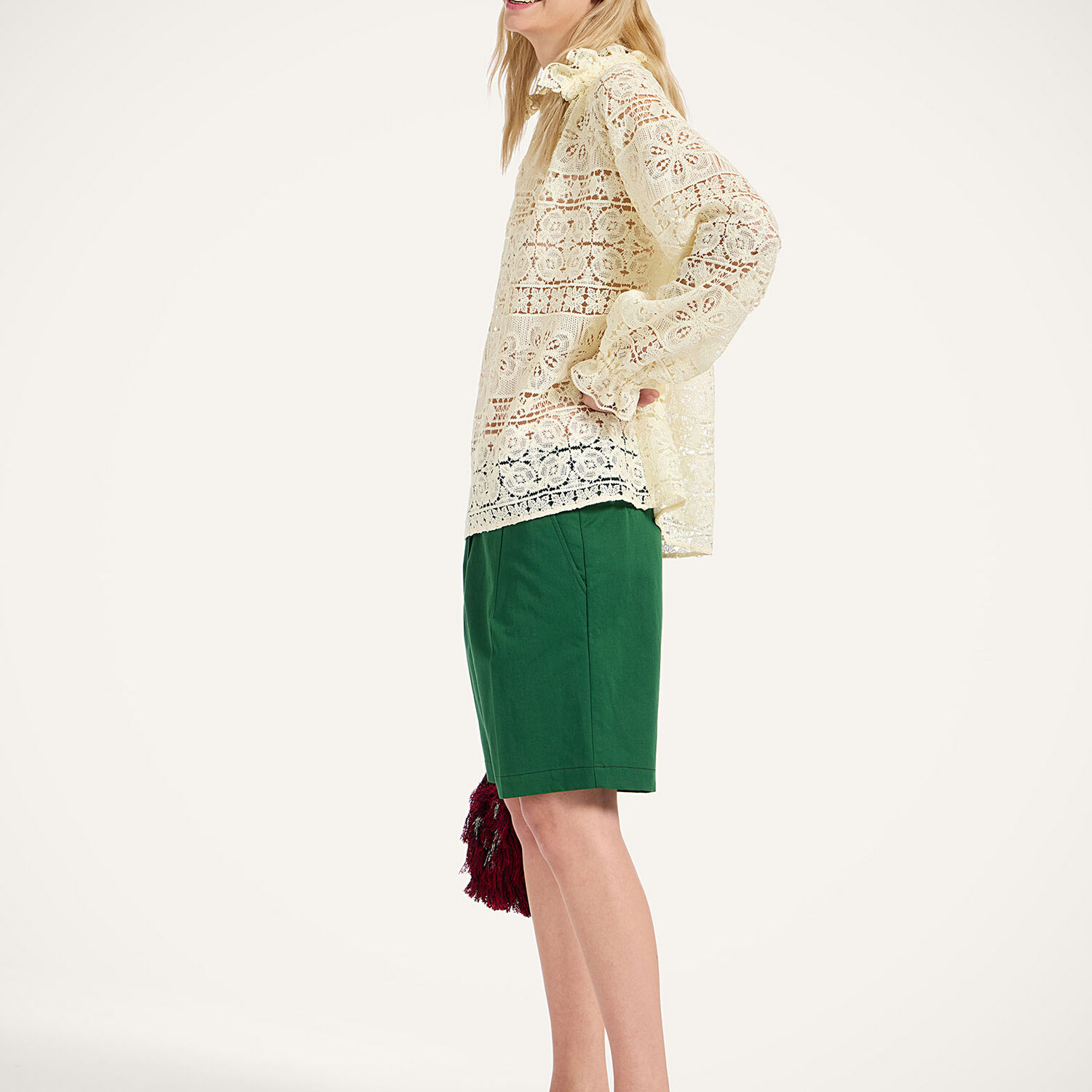 La Doublej Boyfriend Shorts In Green