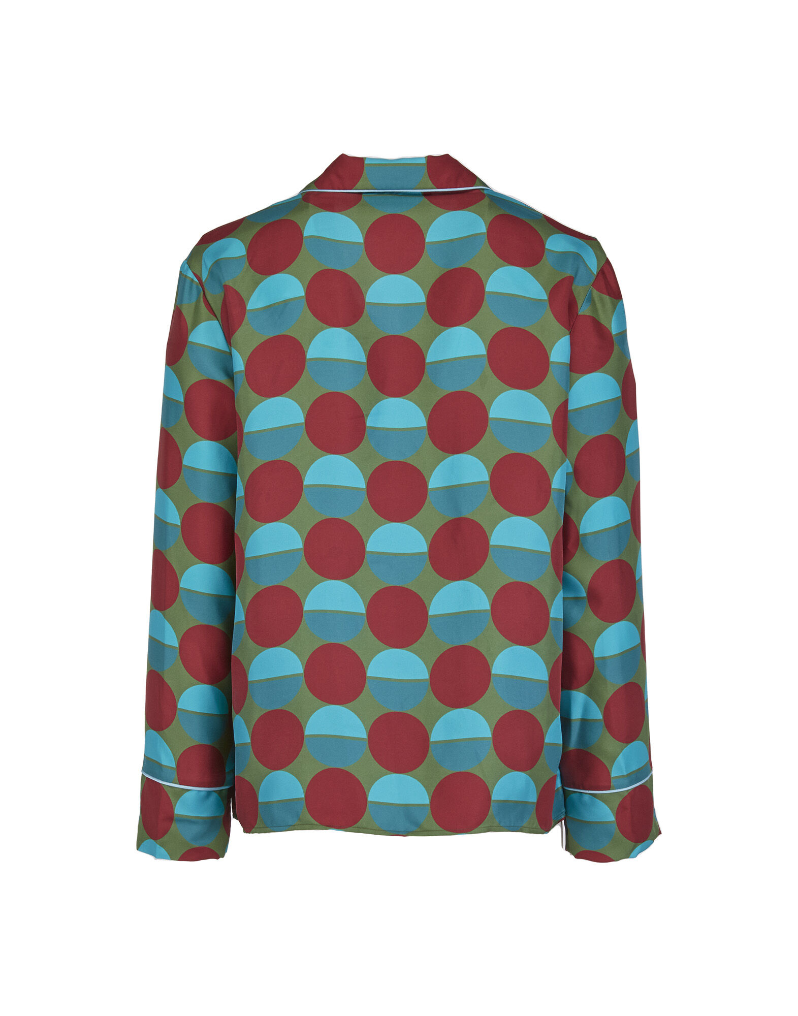 La DoubleJ Silk Pajama Sfere Grandi Verde PJM0001SIL001SFE0015