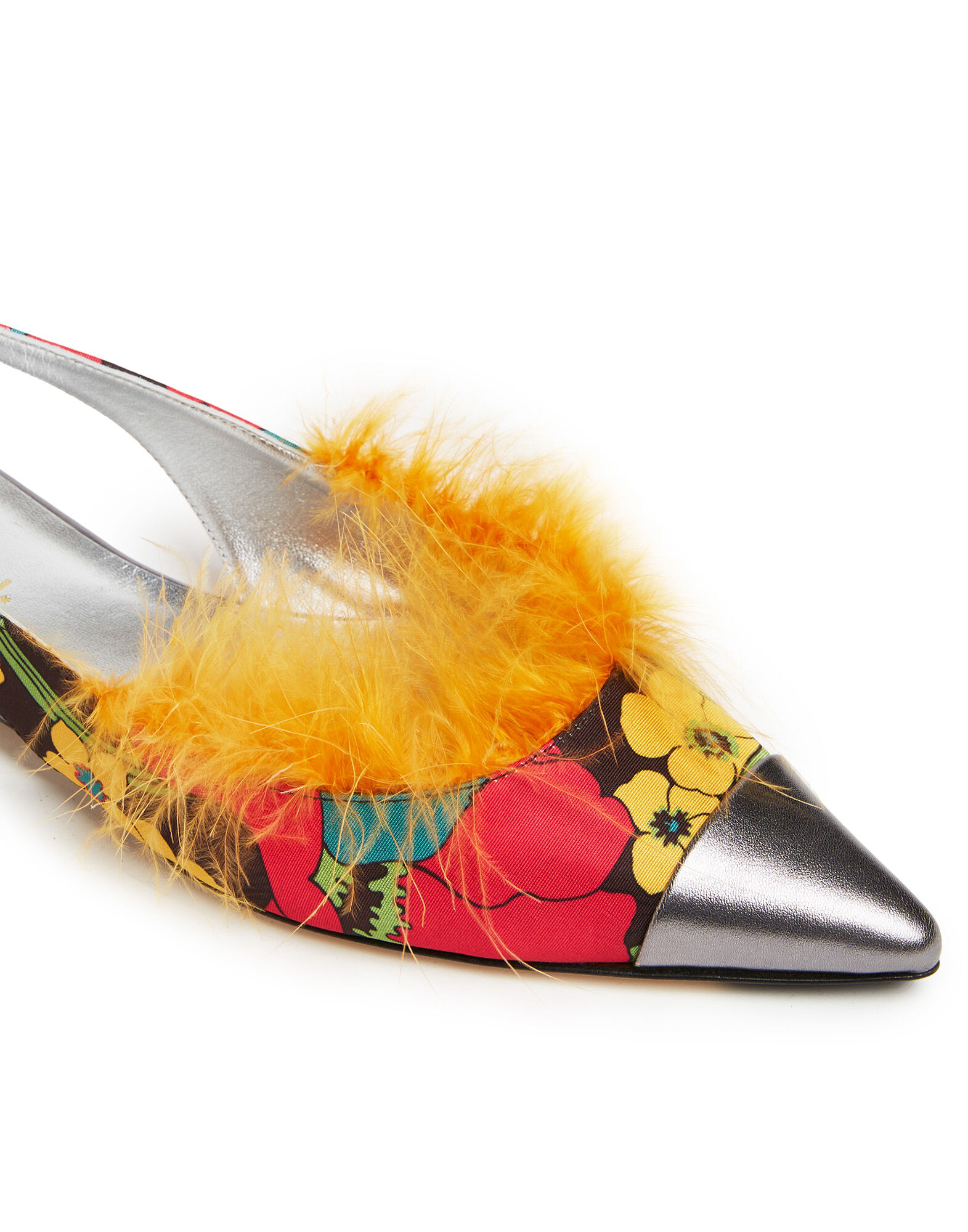 La DoubleJ La Scala Flats (With Feathers) Vines SHO0049FAI001VIN0001