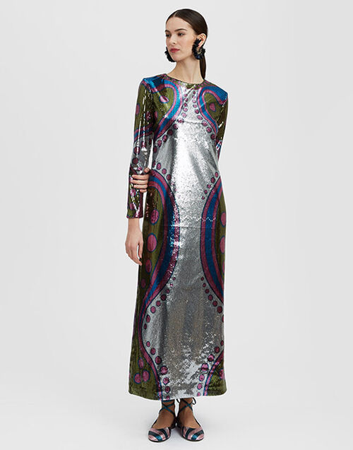 La DoubleJ Supreme Swing Dress Spritz Placée Silver DRE0445PAI004SPR04GY04