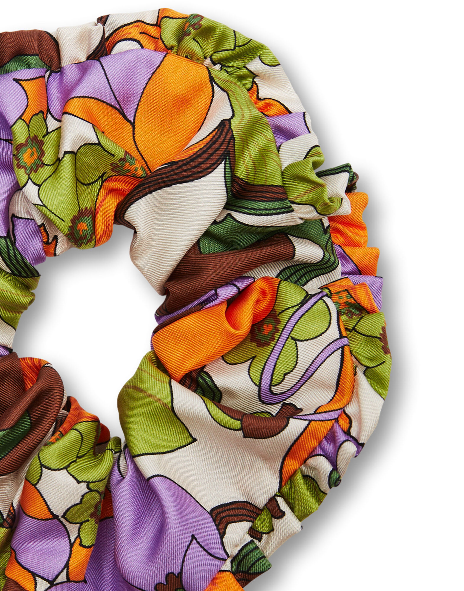 La DoubleJ Scrunchie Vines Bianco SCR0005SIL001VIN02WH01