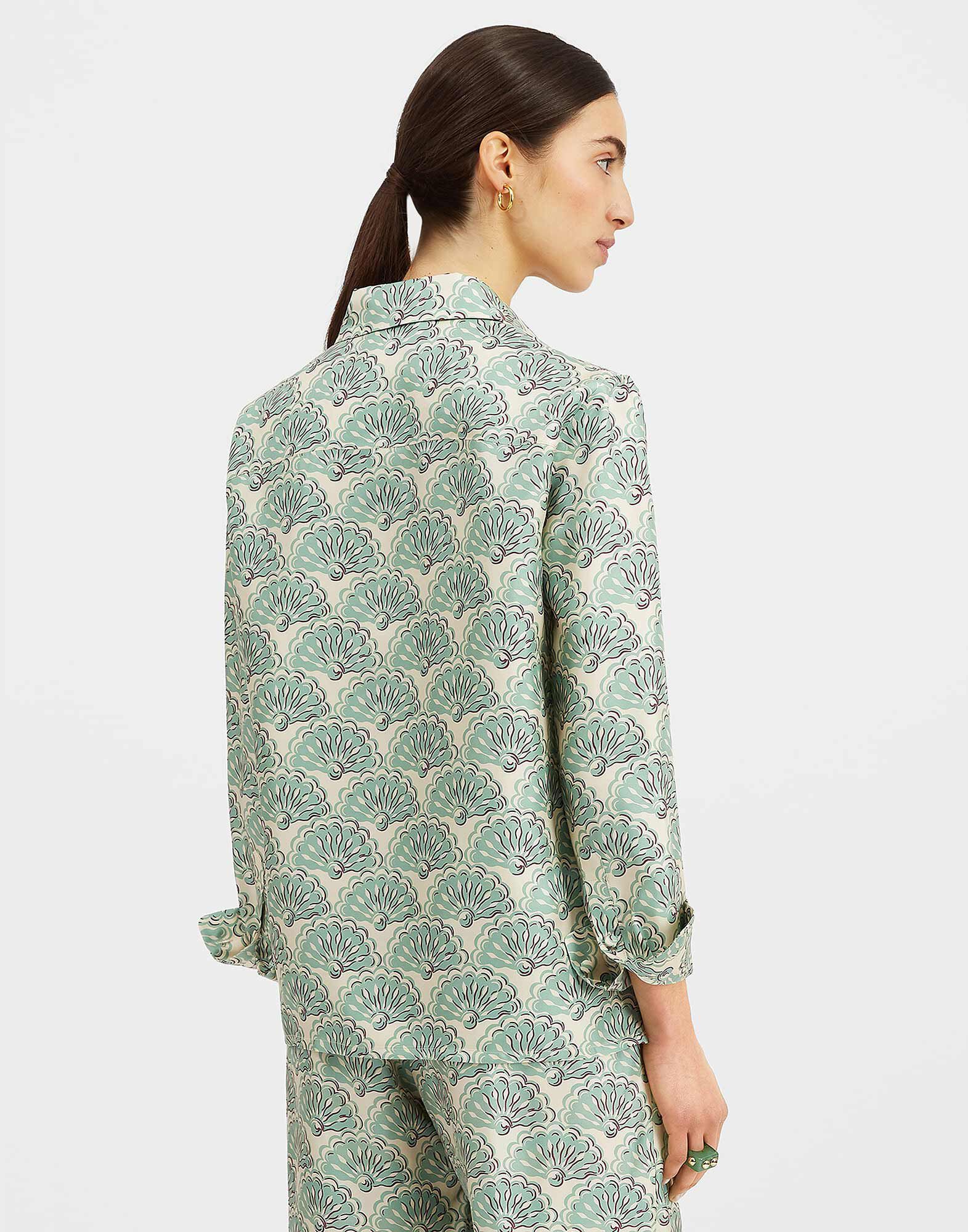 La DoubleJ Boy Shirt Fans Mint SHI0001SIL001FAN01GR11