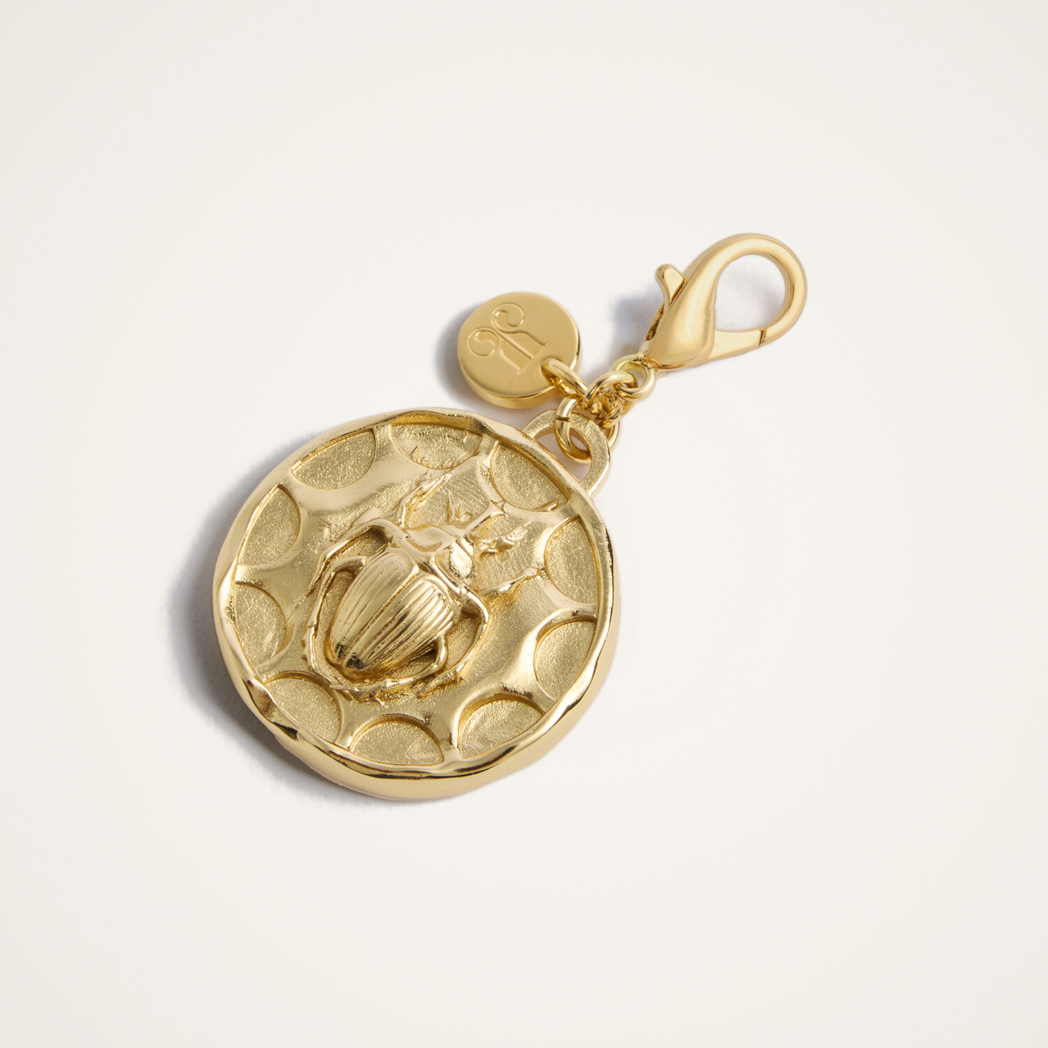 La Doublej Scarab Charm In Gold