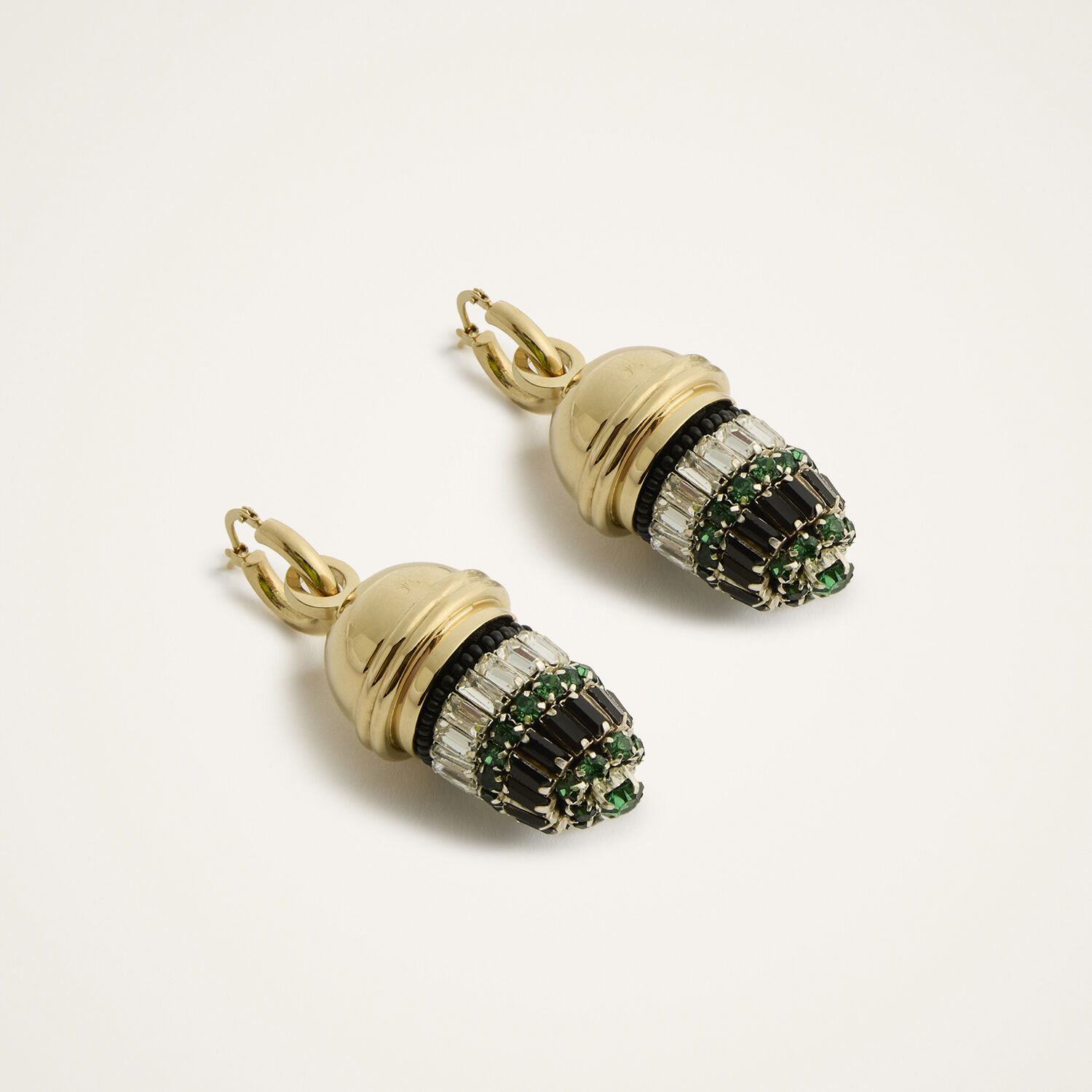  La Doublej Earrings Women - Lantern Earrings 24k Gold Plate & Crystal Embroidery One Size 65% Brass 37% Acrylic 3% Glass 