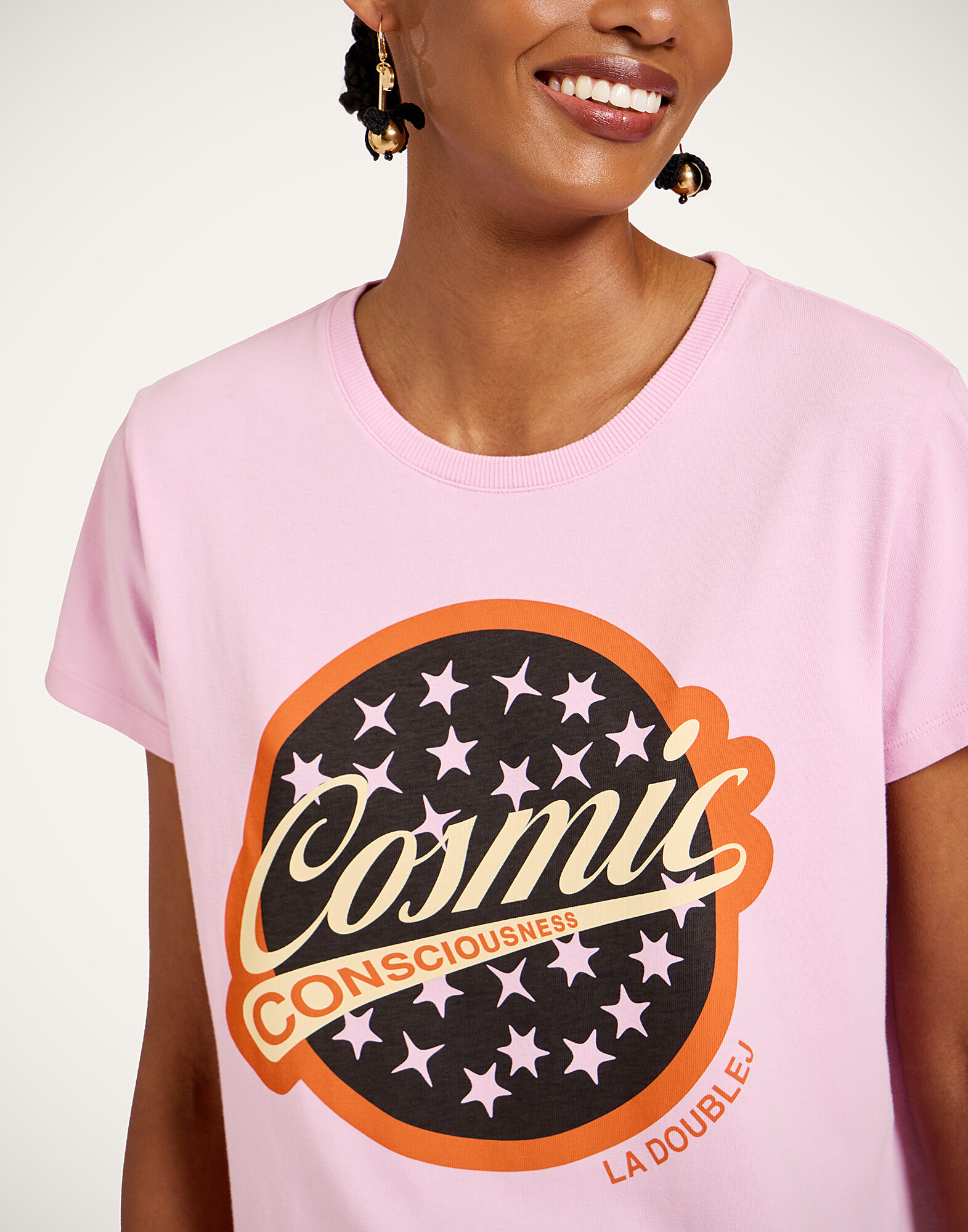 La DoubleJ High Tee Shirt Solid Lilac TSH0069JER079SOP14PU02