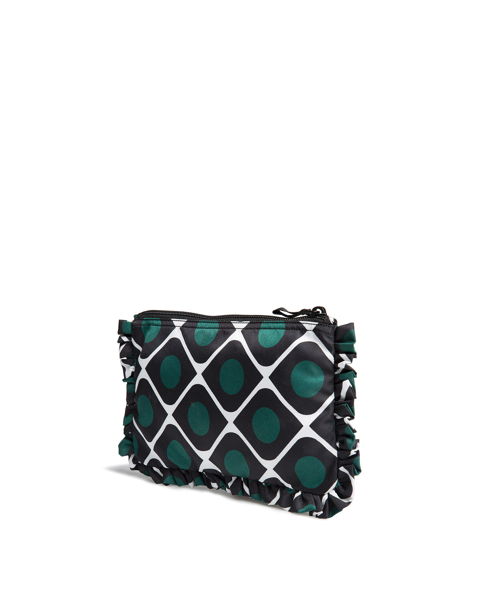 LaDoubleJ Ruffle Clutch Olive BAG0001NYL001OLI0001