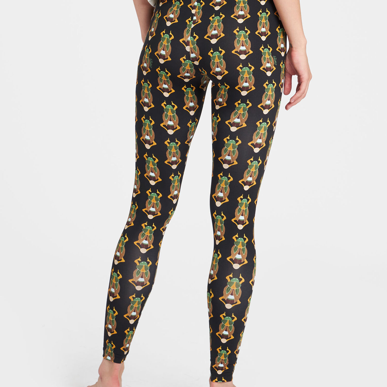 Shop La Doublej Leggings In Scarab Black