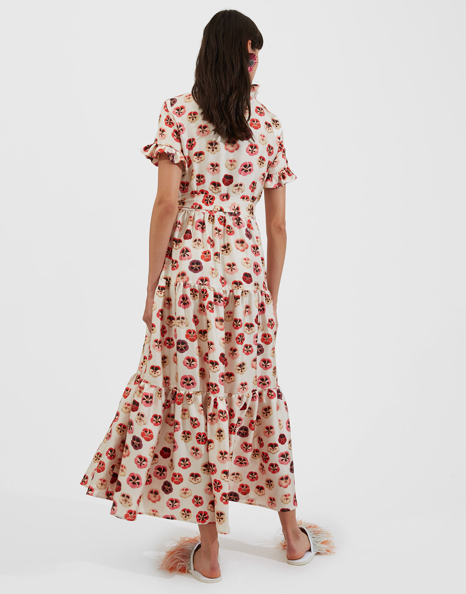 La DoubleJ Long And Sassy Dress Micro Pansy DRE0017SIL001PAN0002