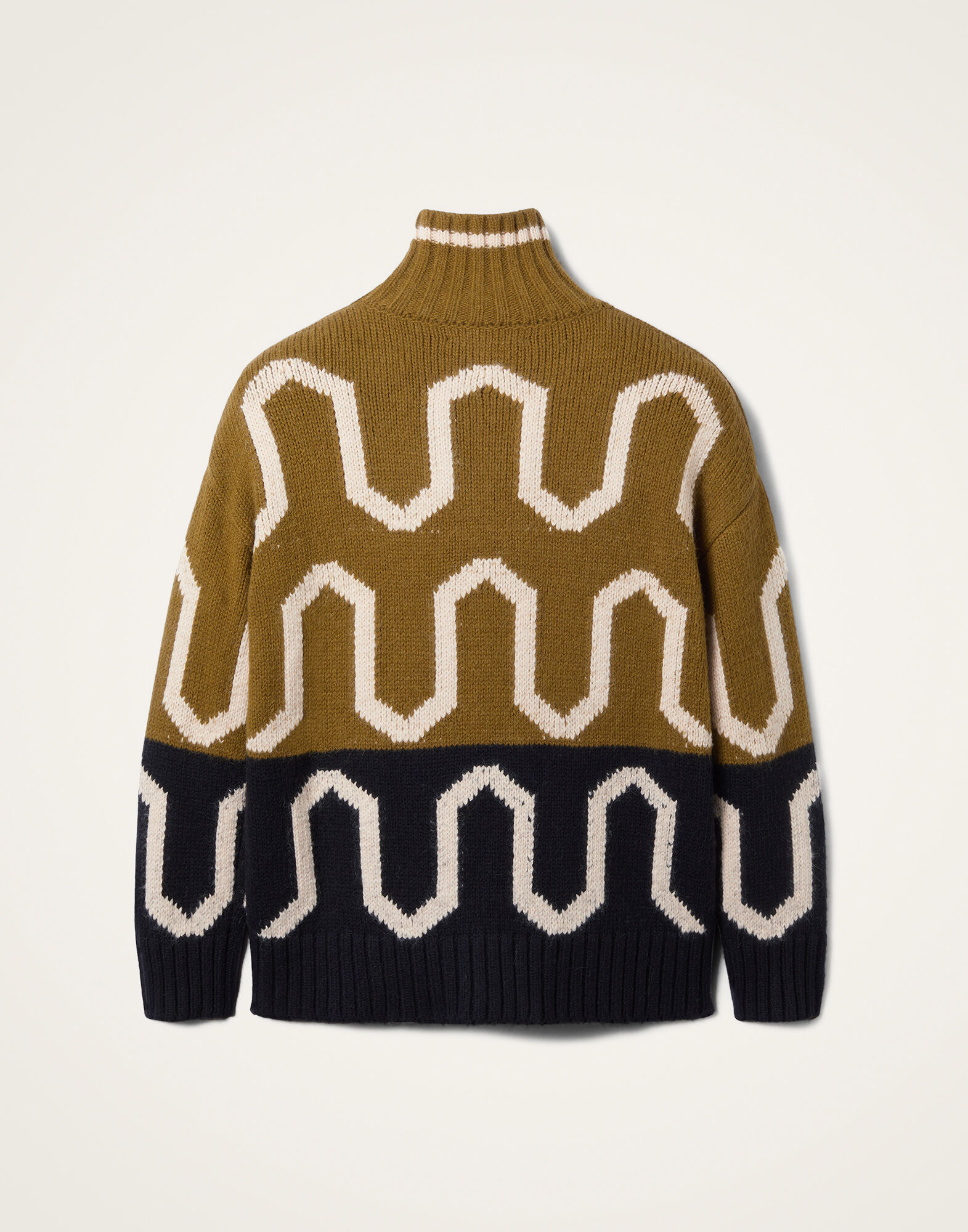 La DoubleJ Comber Turtleneck Green & Black PUL0225KNI134VA311GR02