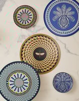 La DoubleJ Disk Placemats Set Of 2 La DoubleJ Disk Placemats Set Of 2 Napoli Midnight Blue PMT0032CRK001NAP04BU04
