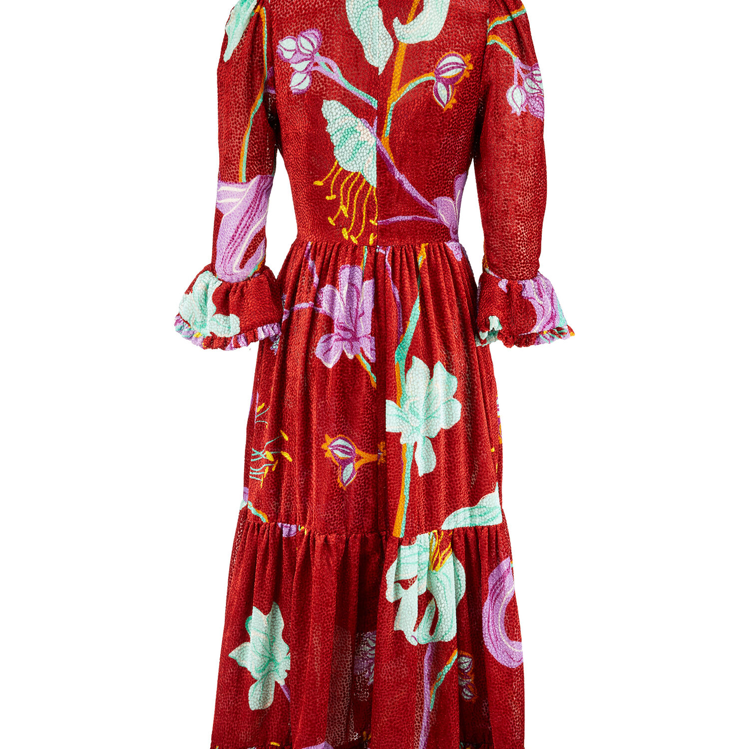 La Doublej Midi Visconti Dress In Maneater Rosso