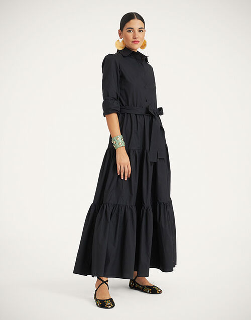 La DoubleJ Bellini Dress Solid Black DRE0016COT001BLA0001