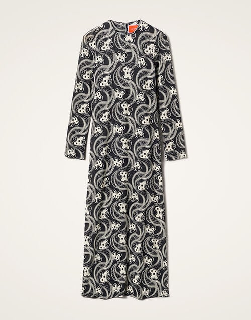 La DoubleJ Long Sleeve Swing Dress La DoubleJ Long Sleeve Swing Dress Aperol Black & White DRE0831JER027APE01BL03