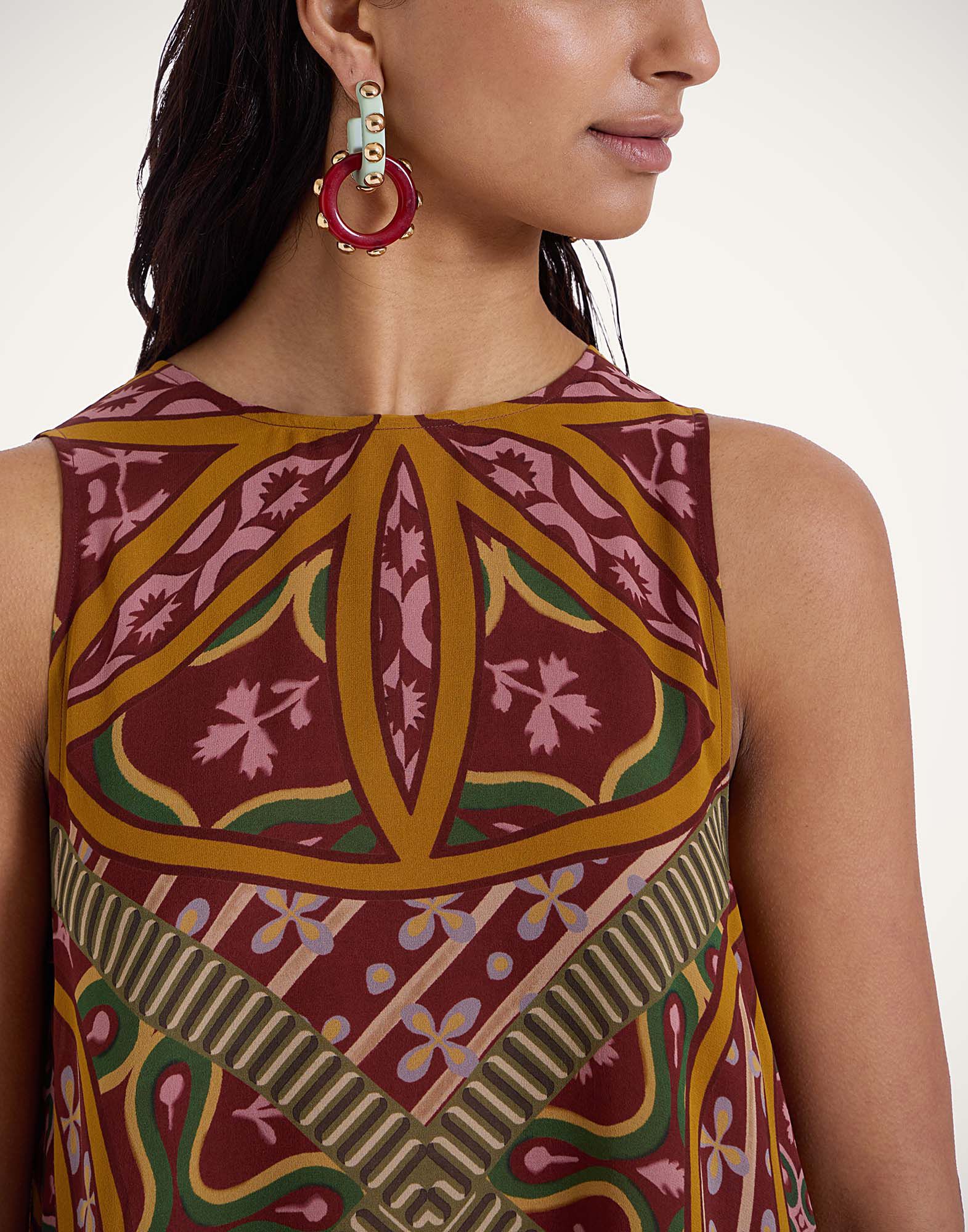 La DoubleJ Salome Dress Eclipse Plac&eacute;e Yellow DRE0860SIL014ECL05YE02