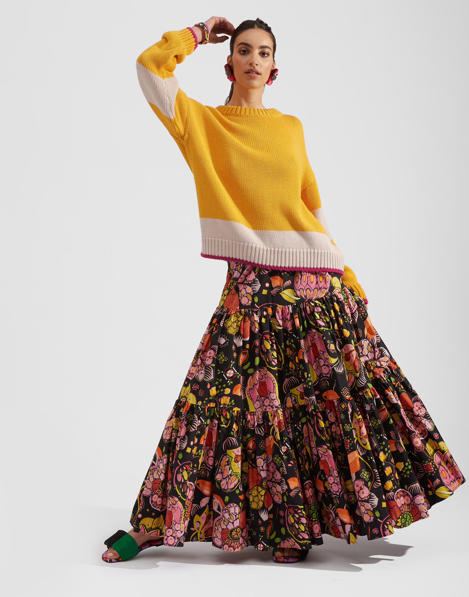 La DoubleJ Boy Sweater Giallo-Avorio PUL0064KNI040VAR0102