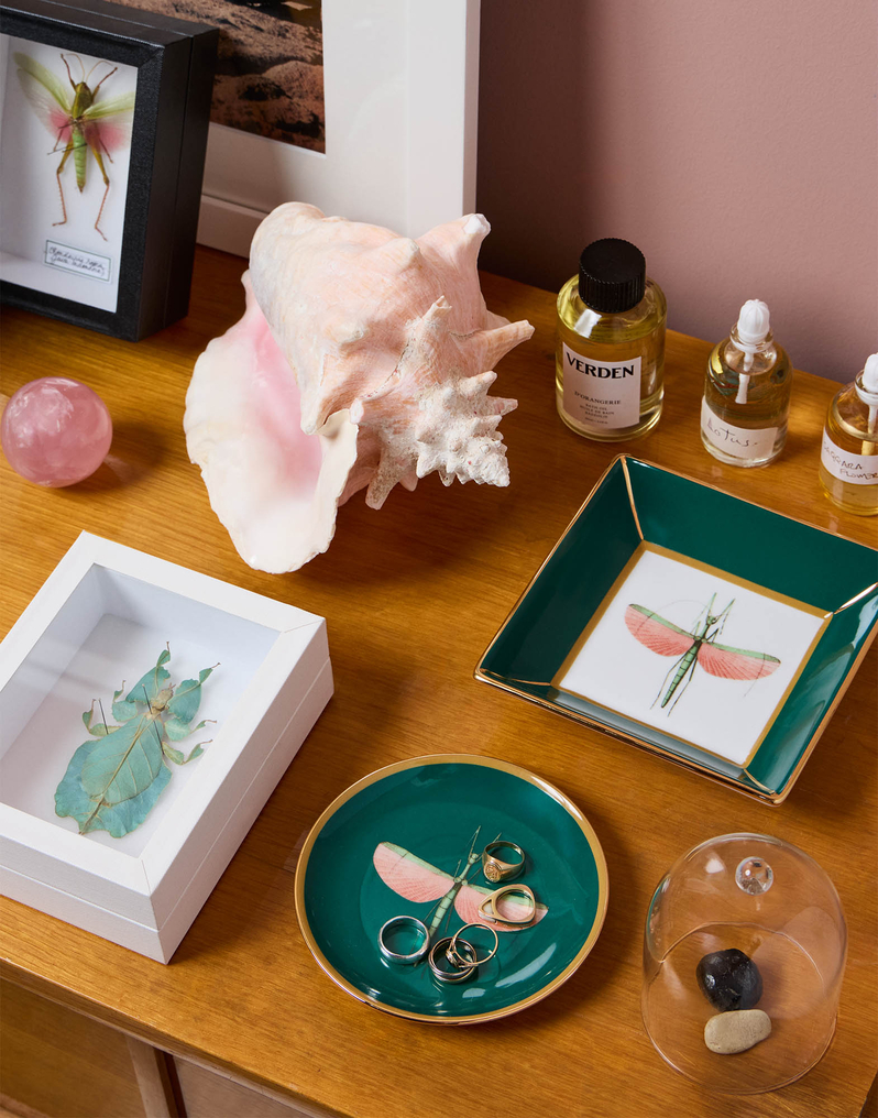 La DoubleJ Trinket Tray La DoubleJ Trinket Tray Libellula Green TRI0001CER001LIB03GR02