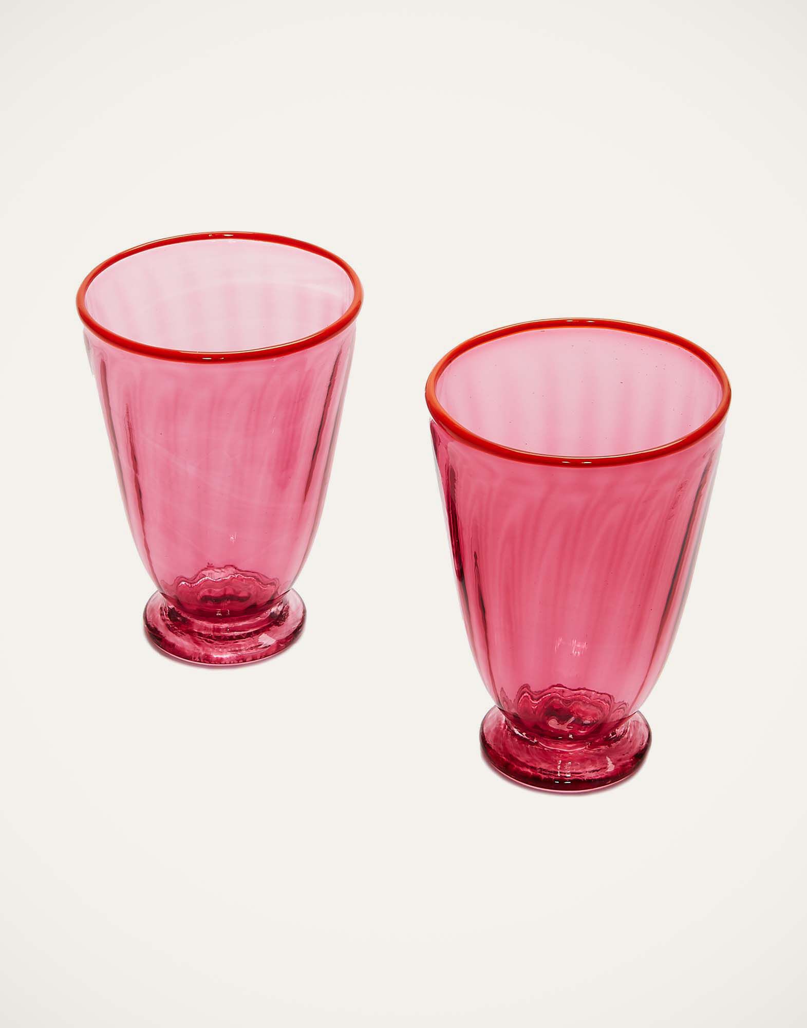 La DoubleJ Rainbow Glass Set of 2 Fuxia GLA0014MUR001FUC0001
